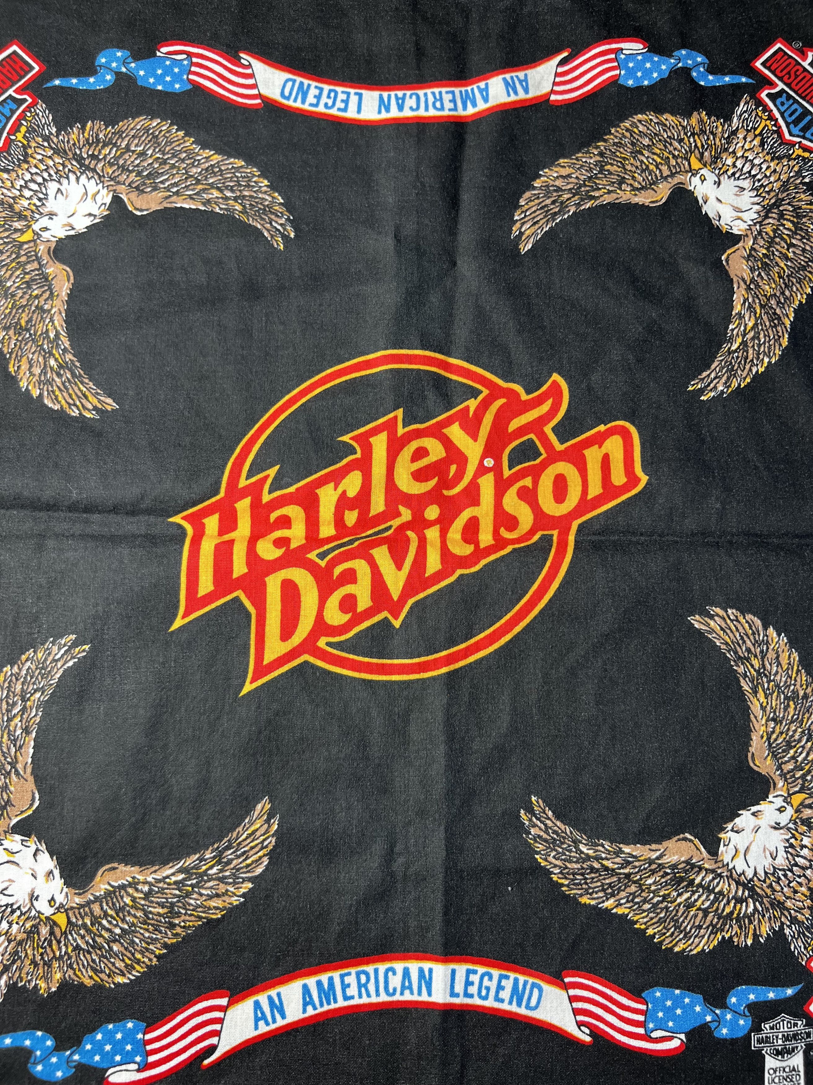 Harley Davidson × Vintage Vintage 1980's Official Harley Davidson USA Eagle Bandana Size ONE SIZE - 2 Thumbnail