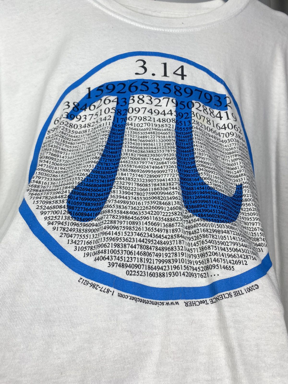 Vintage Y2K 00’s Vintage Pi 3.14 Stonewash Art T Shirt Hype CW21 Size US L / EU 52-54 / 3 - 6 Thumbnail