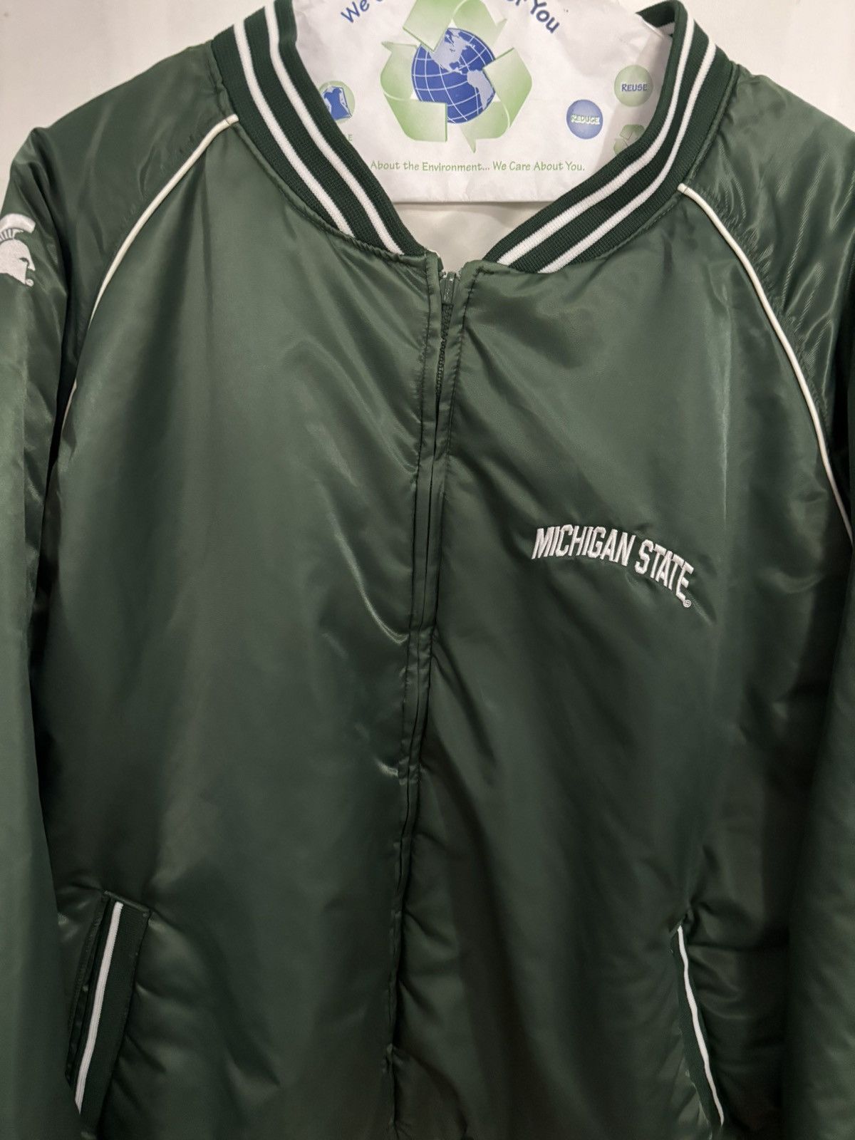 Starter Michigan State 90s Era Vintage Reversible Bomber Jacket XXL Size US XXL / EU 58 / 5 - 3 Thumbnail