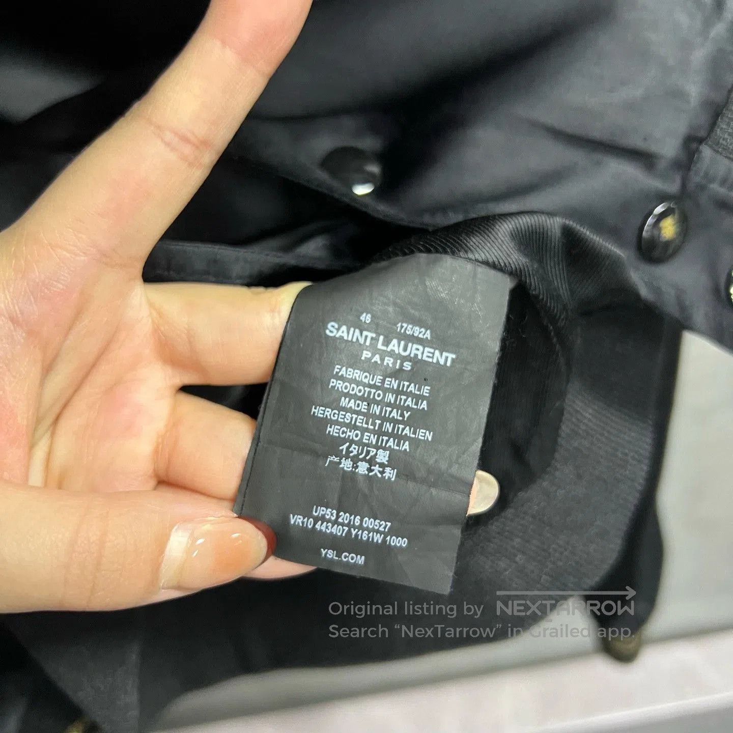 Saint Laurent Paris Saint Laurent Classic Black Baseball Jacket. Size US S / EU 44-46 / 1 - 5 Thumbnail