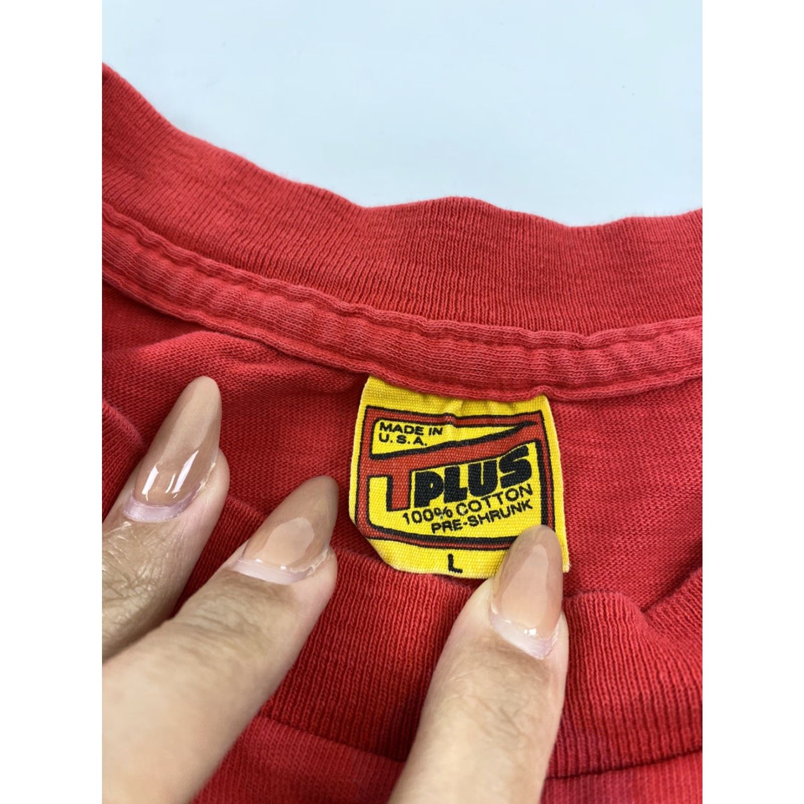Vintage VINTAGE T Plus Long Sleeve T Shirt Mens Large Red Made in USA Size US L / EU 52-54 / 3 - 3 Thumbnail