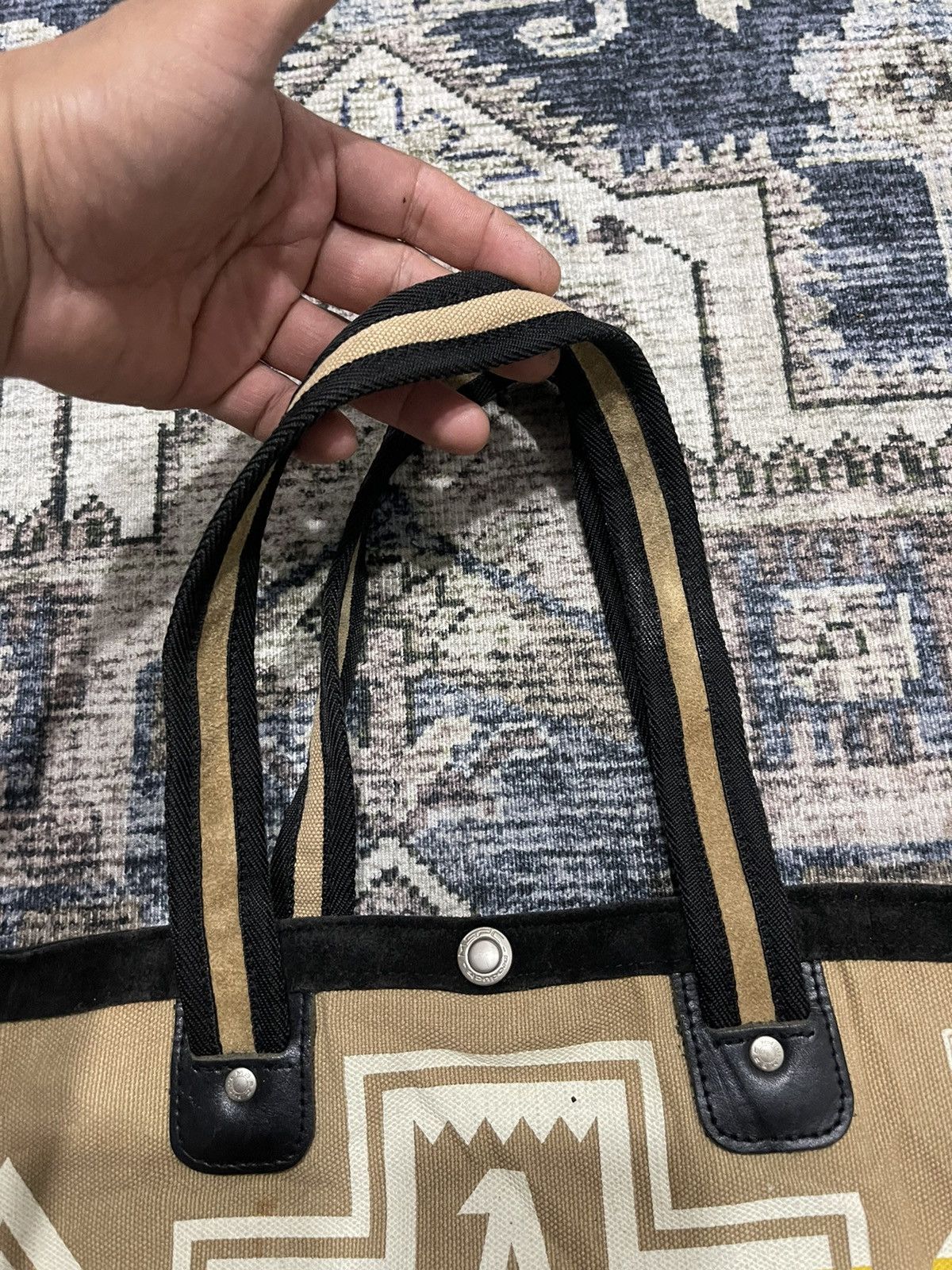 MasterPiece × Vintage Vintage Master Piece Japan Product Navajo Printed Tote Bag Size ONE SIZE - 8 Thumbnail