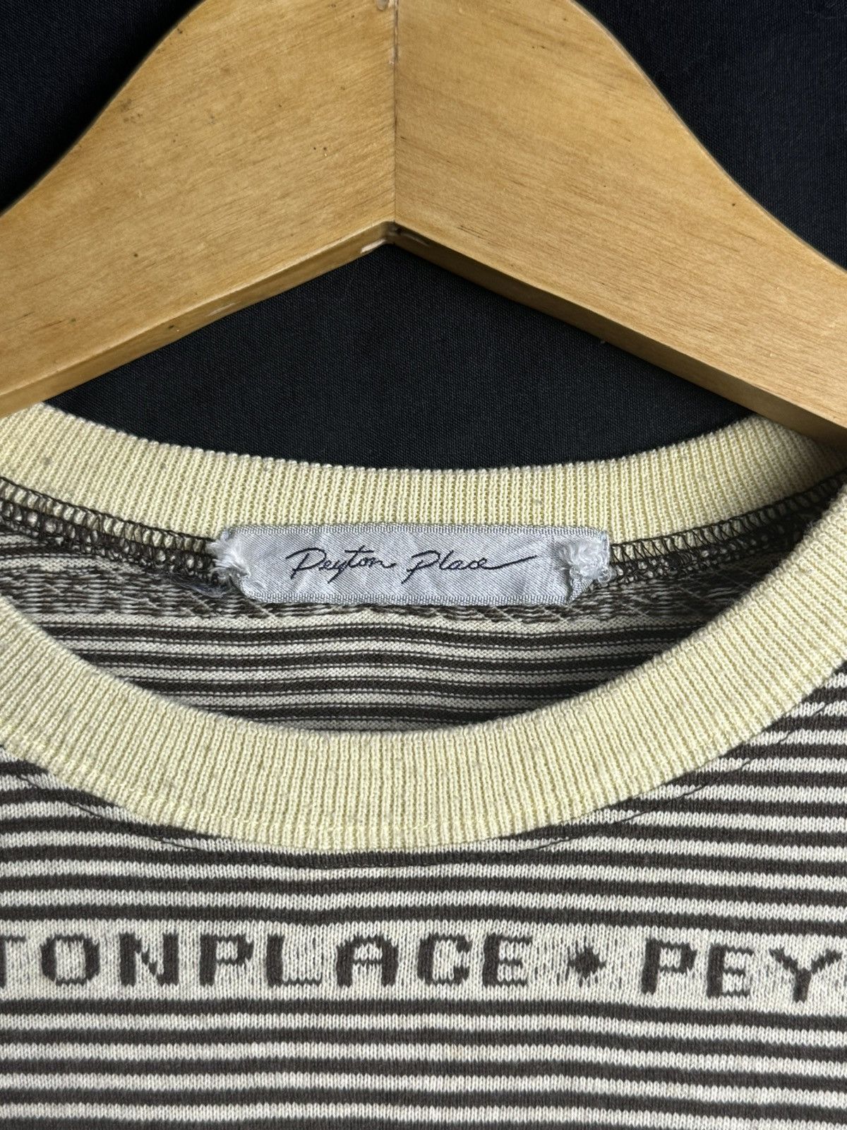 If Six Was Nine × Japanese Brand × PPFM Distressed PPFM Peyton Place Stripe Long Sleeve Size US M / EU 48-50 / 2 - 7 Thumbnail