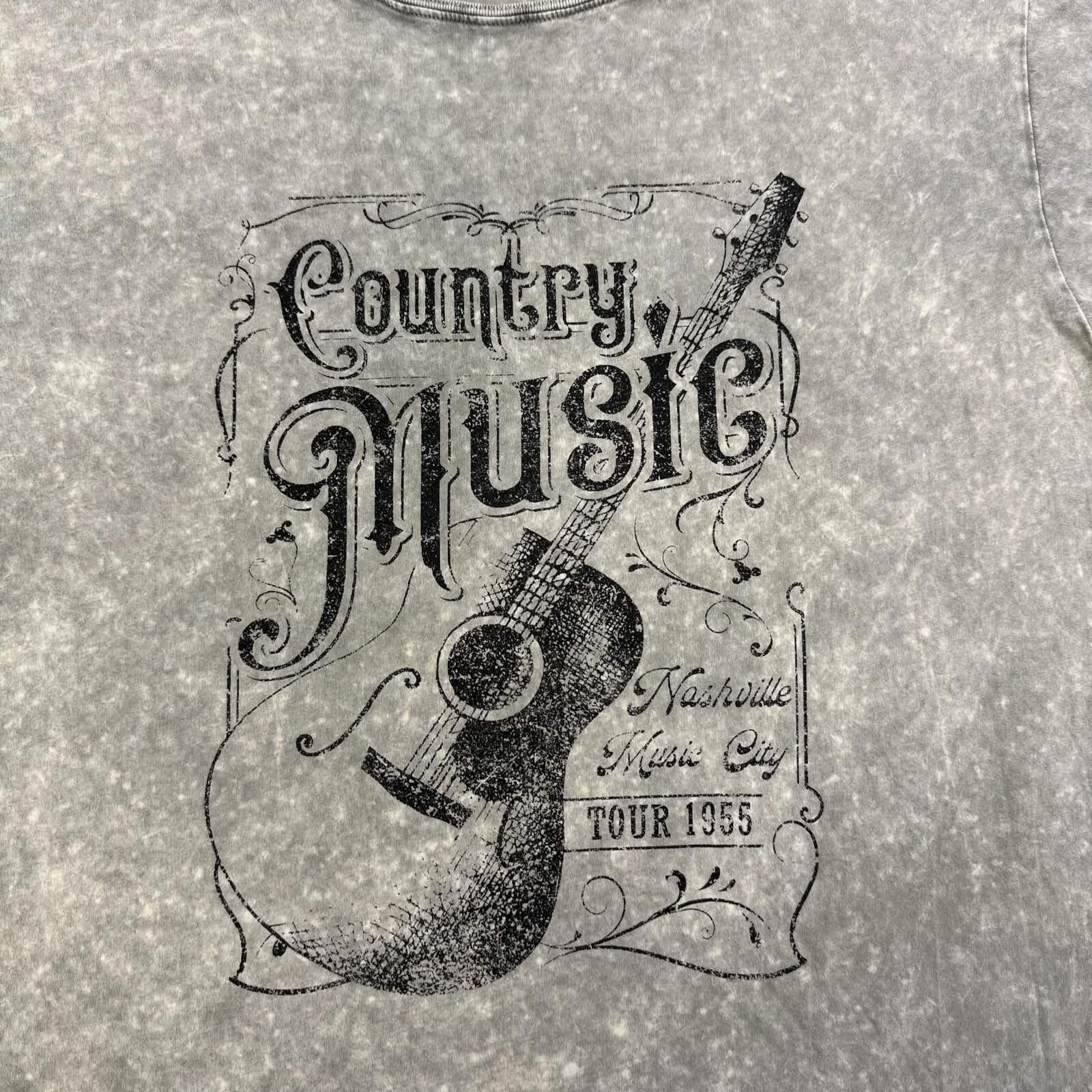 Other Zutter USA Men's ''Country Music'' Acid Wash T-Shirt Size ONE SIZE - 4 Thumbnail
