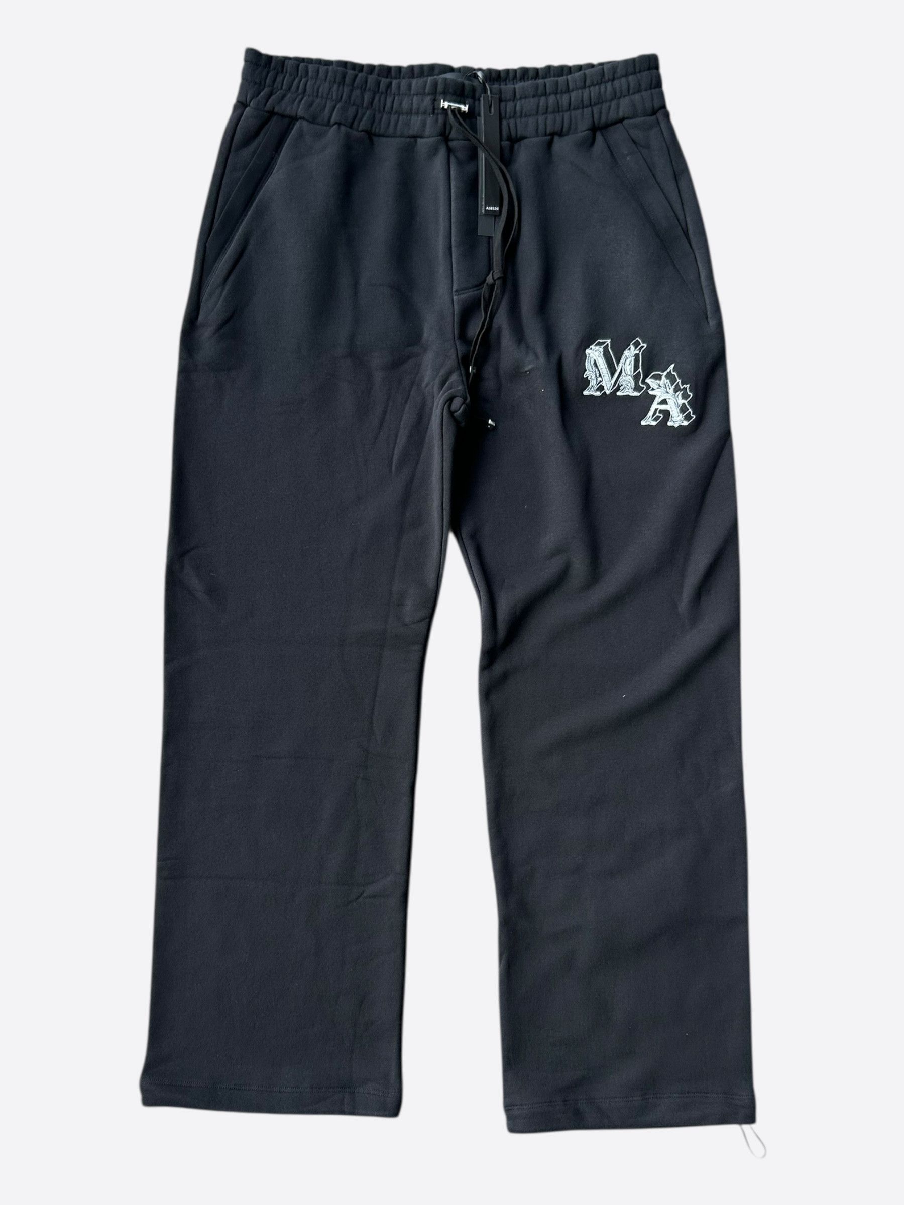 Amiri Amiri Black & White Angel Logo Sweatpants Size US 40 / EU 56 - 1 Thumbnail
