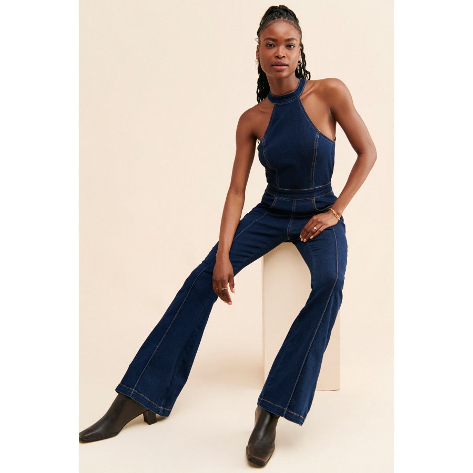 Free People New Free People WE THE FREE Crvy Sydney Jumpsuit $168 SIZE 2 Size 26" / US 2 / IT 38 - 2 Thumbnail