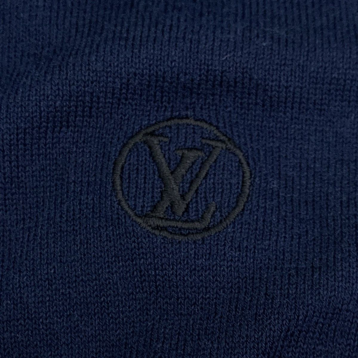 Louis Vuitton Louis Vuitton Navy Logo Embroidered Cotton Knit Size US M / EU 48-50 / 2 - 5 Thumbnail