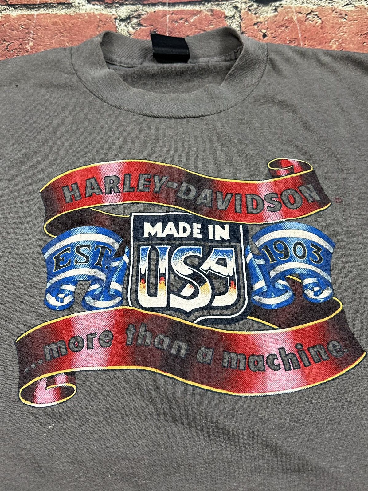 Harley Davidson Vintage 3D Emblem Harley Davidson Sleeveless T Shirt 80s Size US L / EU 52-54 / 3 - 3 Thumbnail