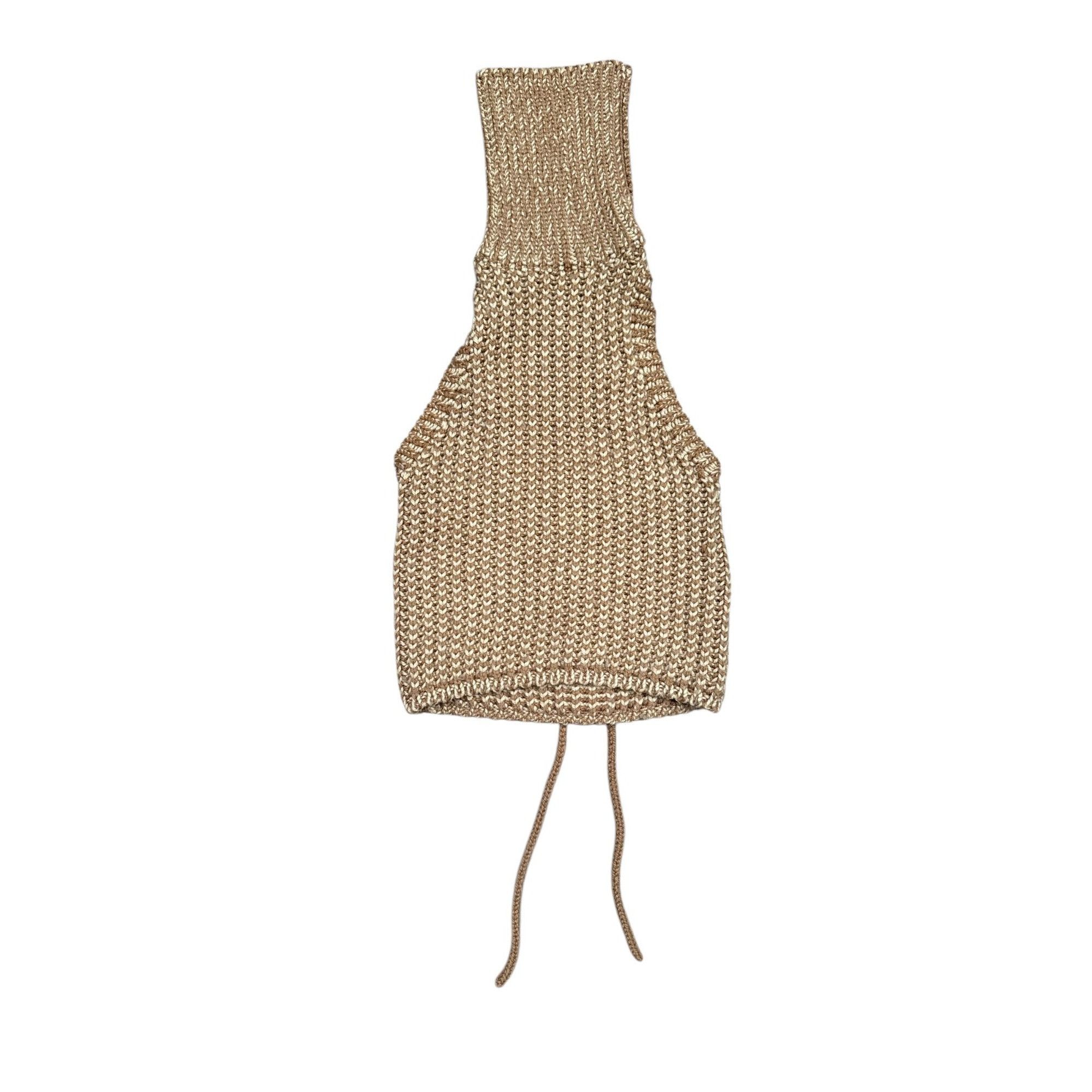 Miu Miu Beige Wool Open Back Vest Size XS / US 0-2 / IT 36-38 - 2 Thumbnail