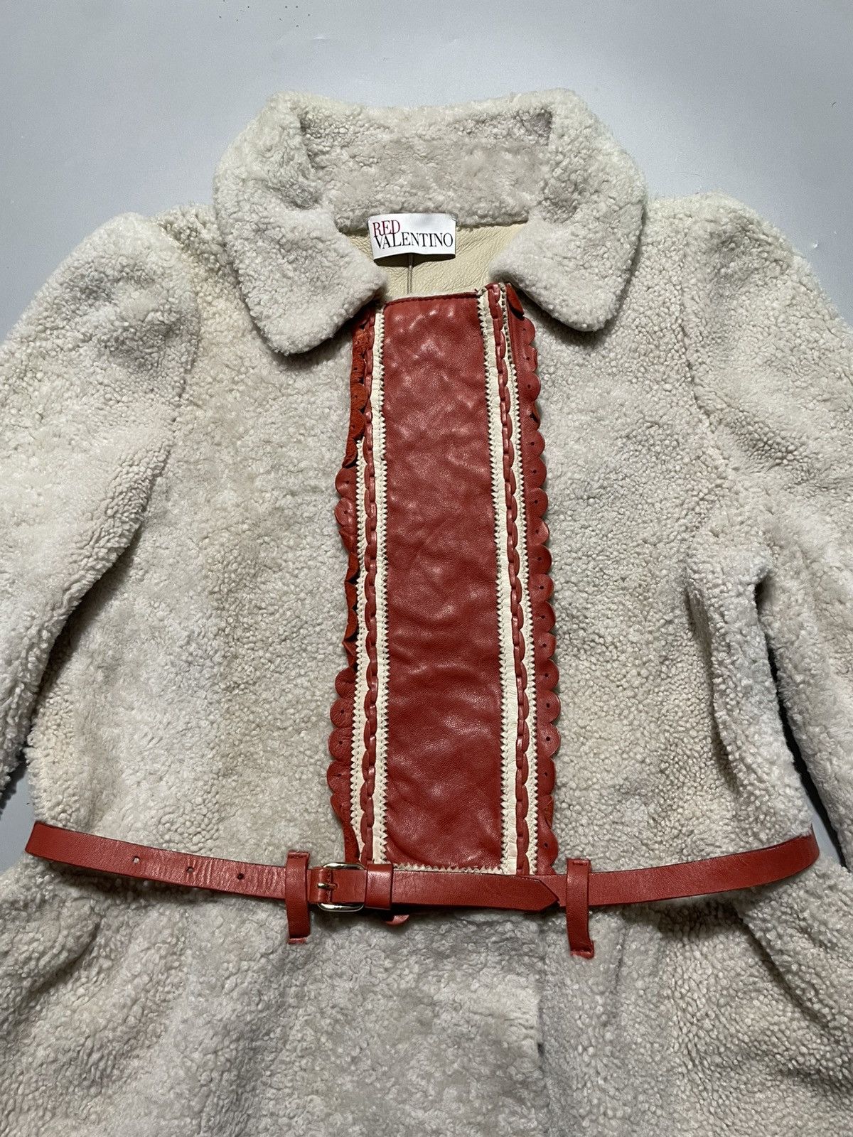 RED Valentino Red Valentino Lamb Fur Trench Coat Size S / US 4 / IT 40 - 2 Thumbnail