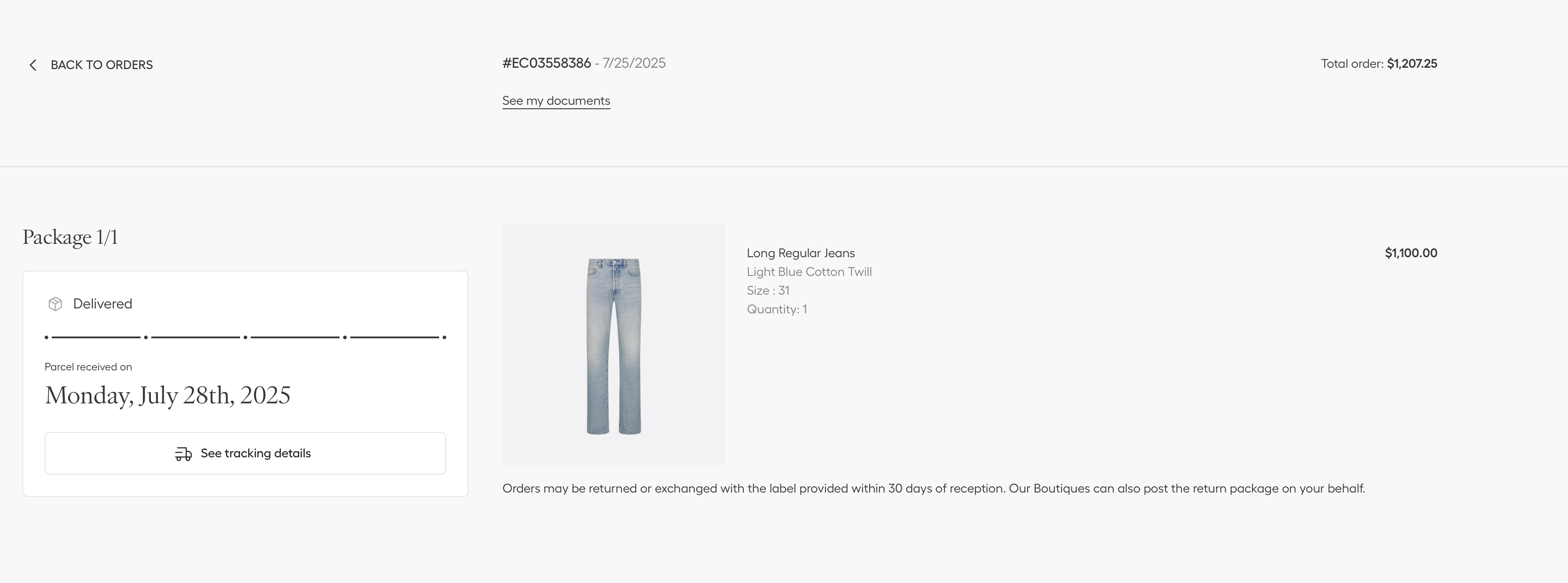 Dior Dior Long Regular Jeans – Light Blue – Size 31 Size US 31 - 9 Thumbnail
