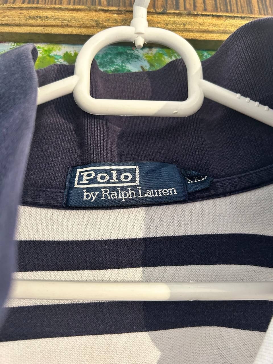 Polo Ralph Lauren Polo Ralph Lauren Striped Rugby Polo Shirt White Navy Size US XXL / EU 58 / 5 - 5 Thumbnail