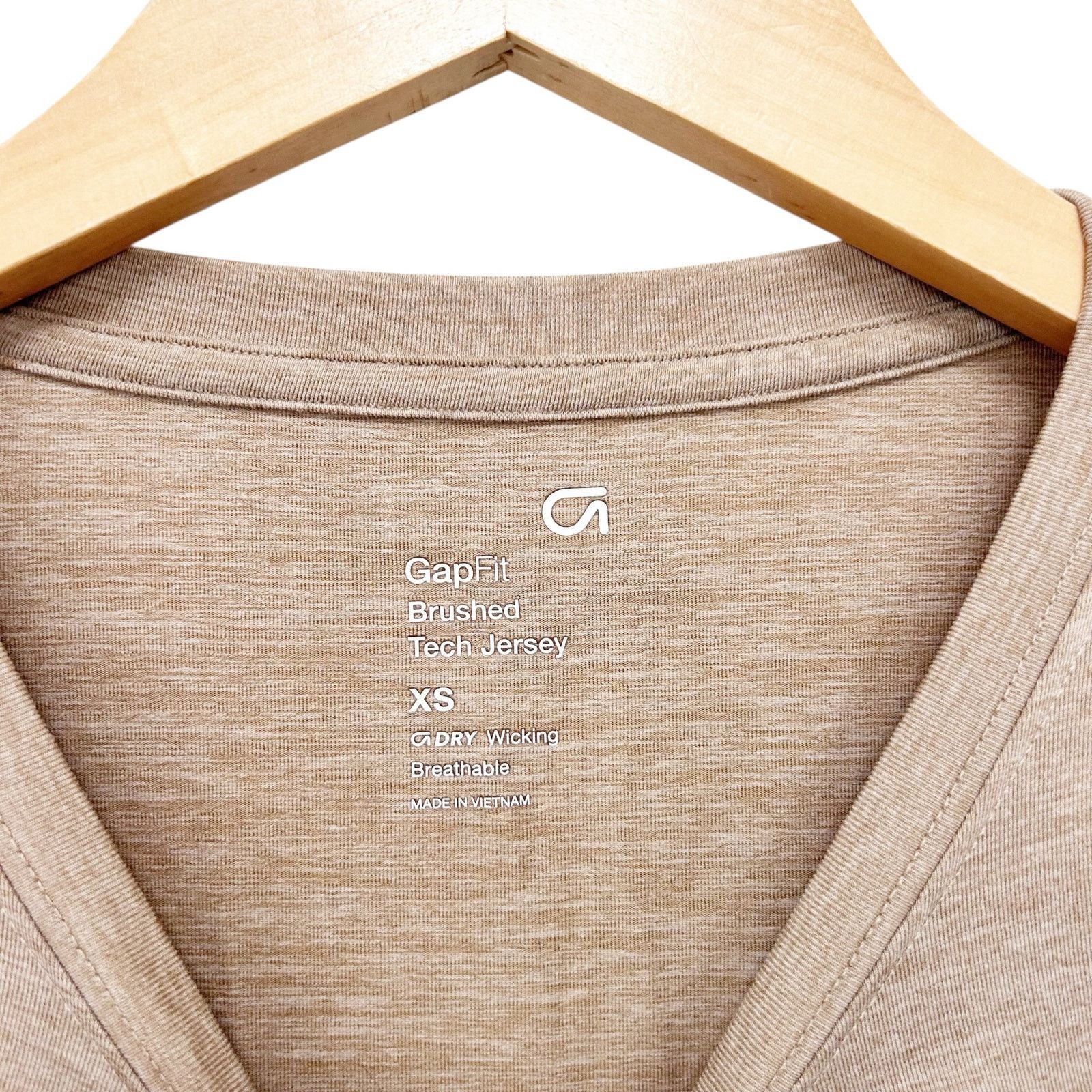 Gap Gap Fit Tan Brushed Tech Jersey Long Sleeve Shirt Sz XS Size XS / US 0-2 / IT 36-38 - 2 Thumbnail