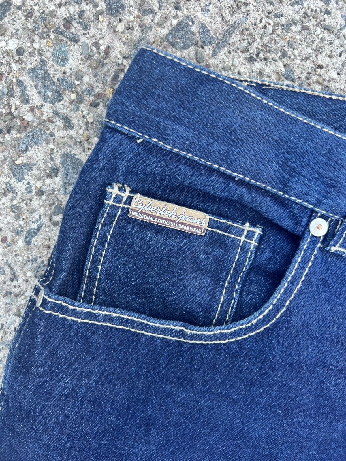 Vintage Cybertek Jeans Vintage Blue Embroidered Denim 90s Hip Hop Size US 40 / EU 56 - 5 Thumbnail