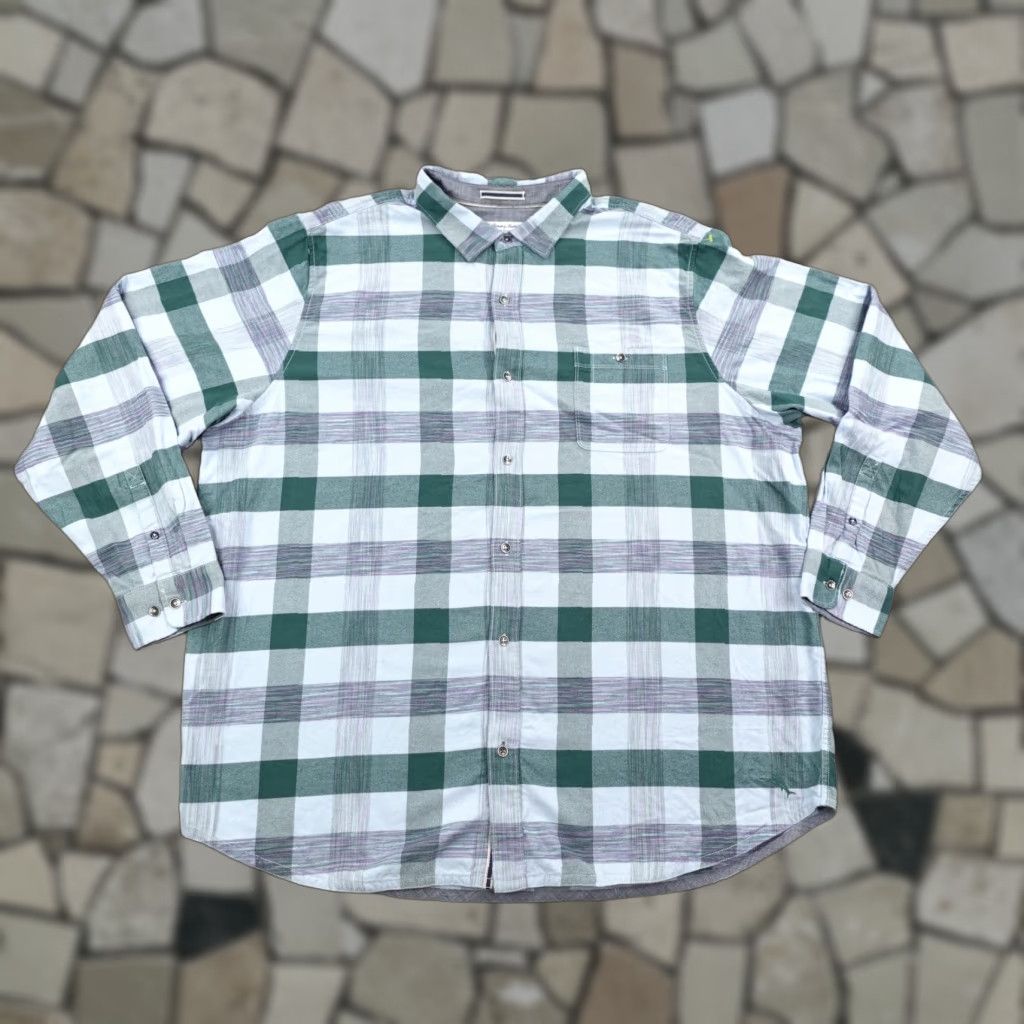 Tommy Bahama TOMMY BAHAMA Flannel Shirt Men 3XLT Long Sleeve Blue Plaid Outdoor Button-Up Size US XXL / EU 58 / 5 - 1 Thumbnail