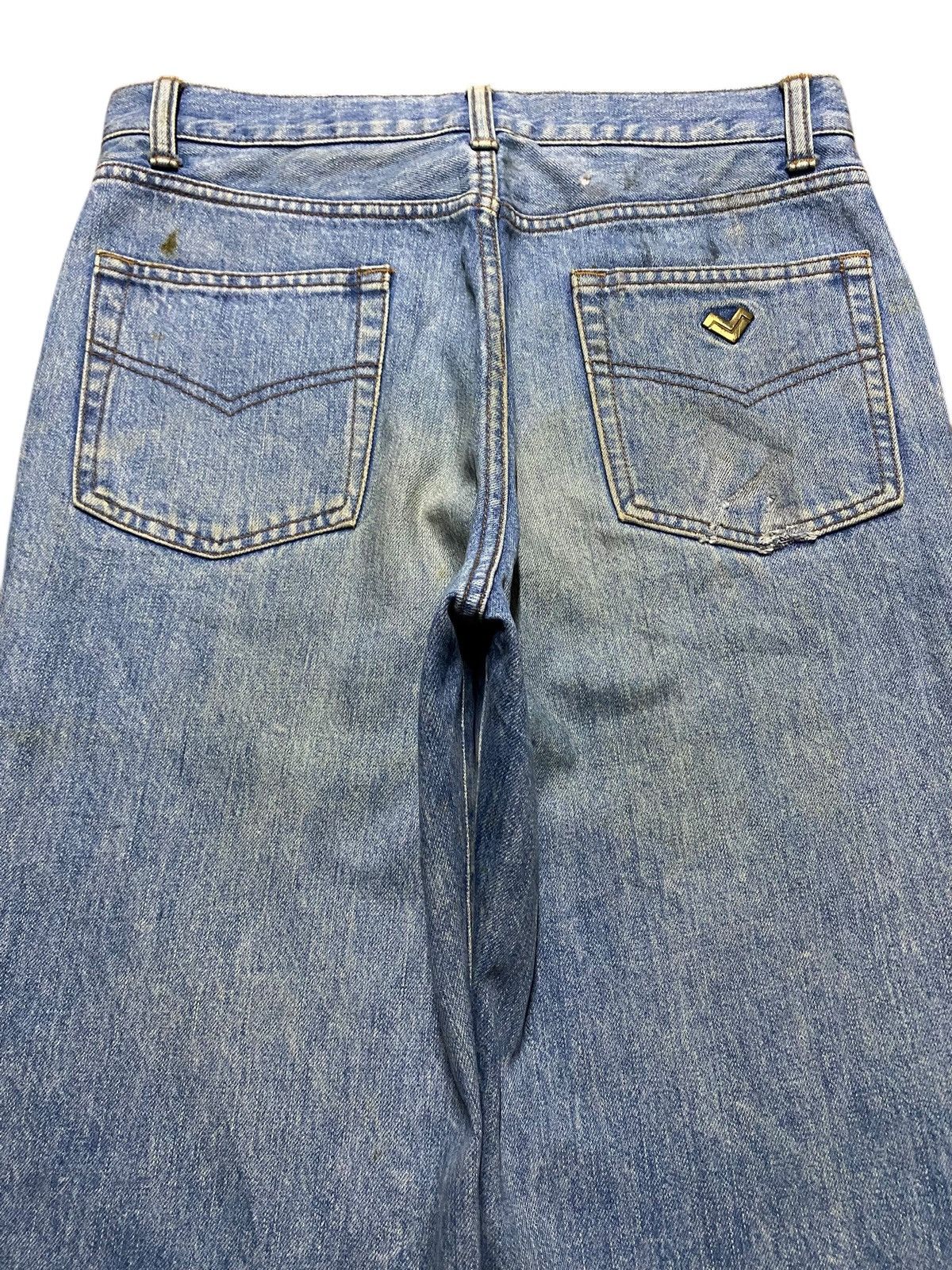 Valentino Vtg Mario Valentino Dirty Mud Wash Distressed Loose Jeans Size US 31 - 4 Thumbnail