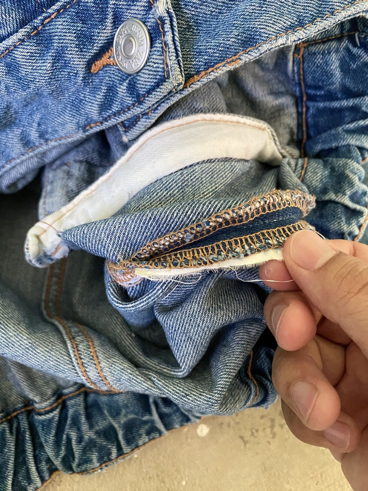 Zara Zara Cropped Denim Jacket Blue Washed Oversized Size M / US 6-8 / IT 42-44 - 7 Thumbnail