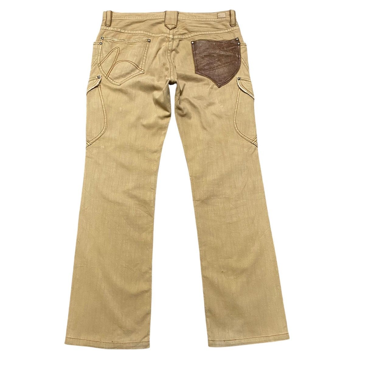 Nicole Club Y2K NCFM Denim Cargo Flare Pants Size US 34 / EU 50 - 3 Thumbnail