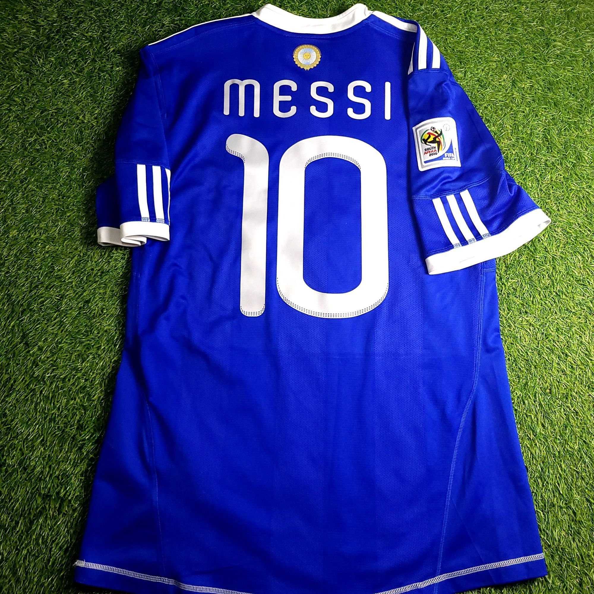 Adidas Messi Argentina 2010 WORLD CUP Away Soccer Jersey M Size US M / EU 48-50 / 2 - 2 Thumbnail