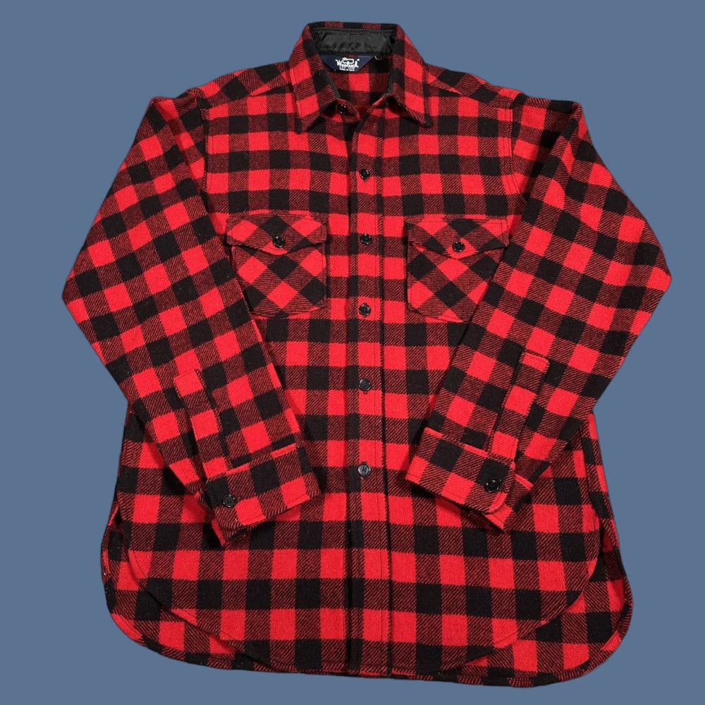 Vintage VINTAGE Woolrich Shirt Jacket Mens M Red Black Buffalo Plaid Wool USA 80s Button-Up Casual Workwear Mens Size US M / EU 48-50 / 2 - 1 Thumbnail