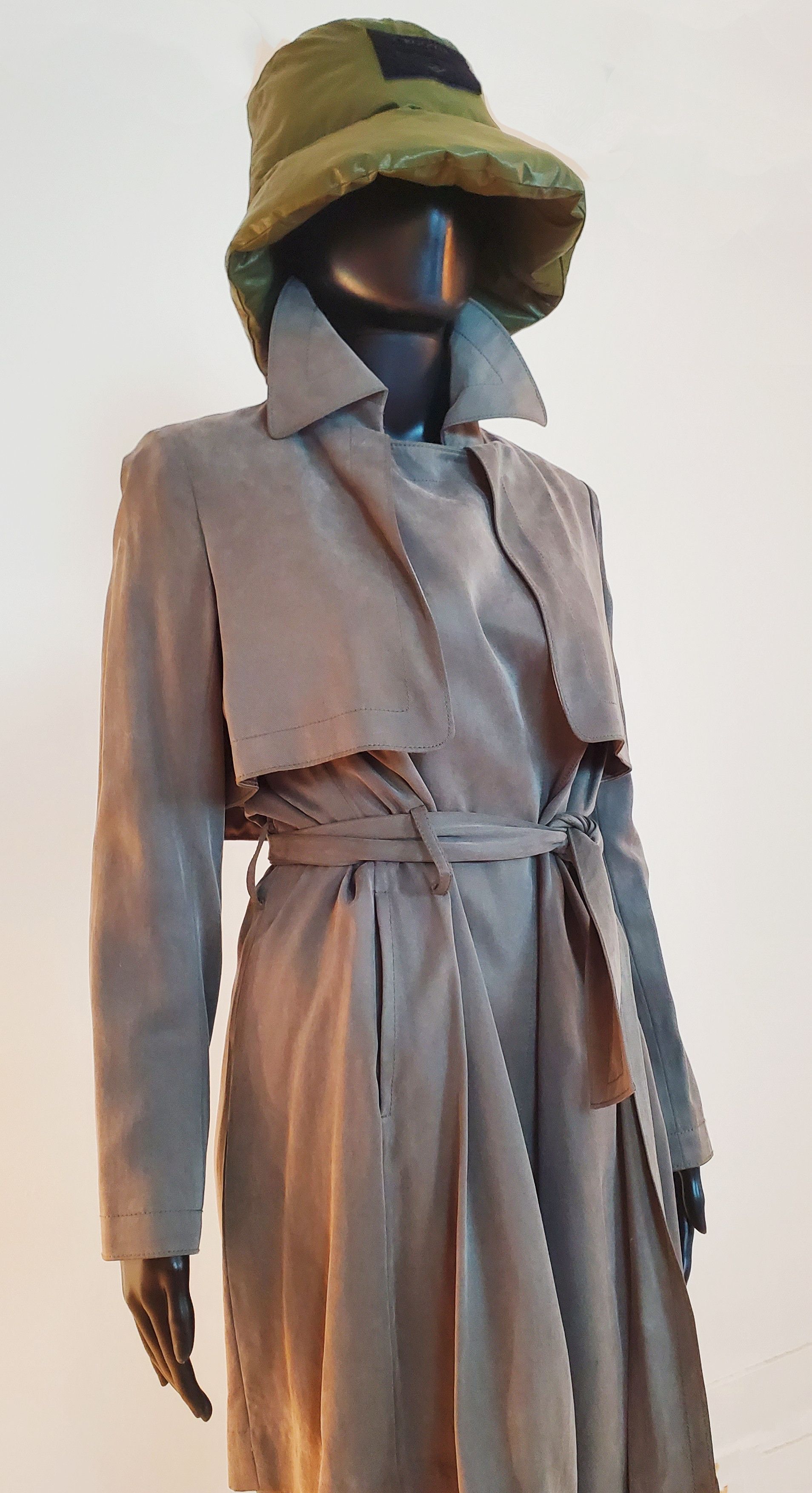 Club Monaco Club Monaco Soft Olive Trench Coat Raincoat Overcoat Size XS / US 0-2 / IT 36-38 - 10 Thumbnail