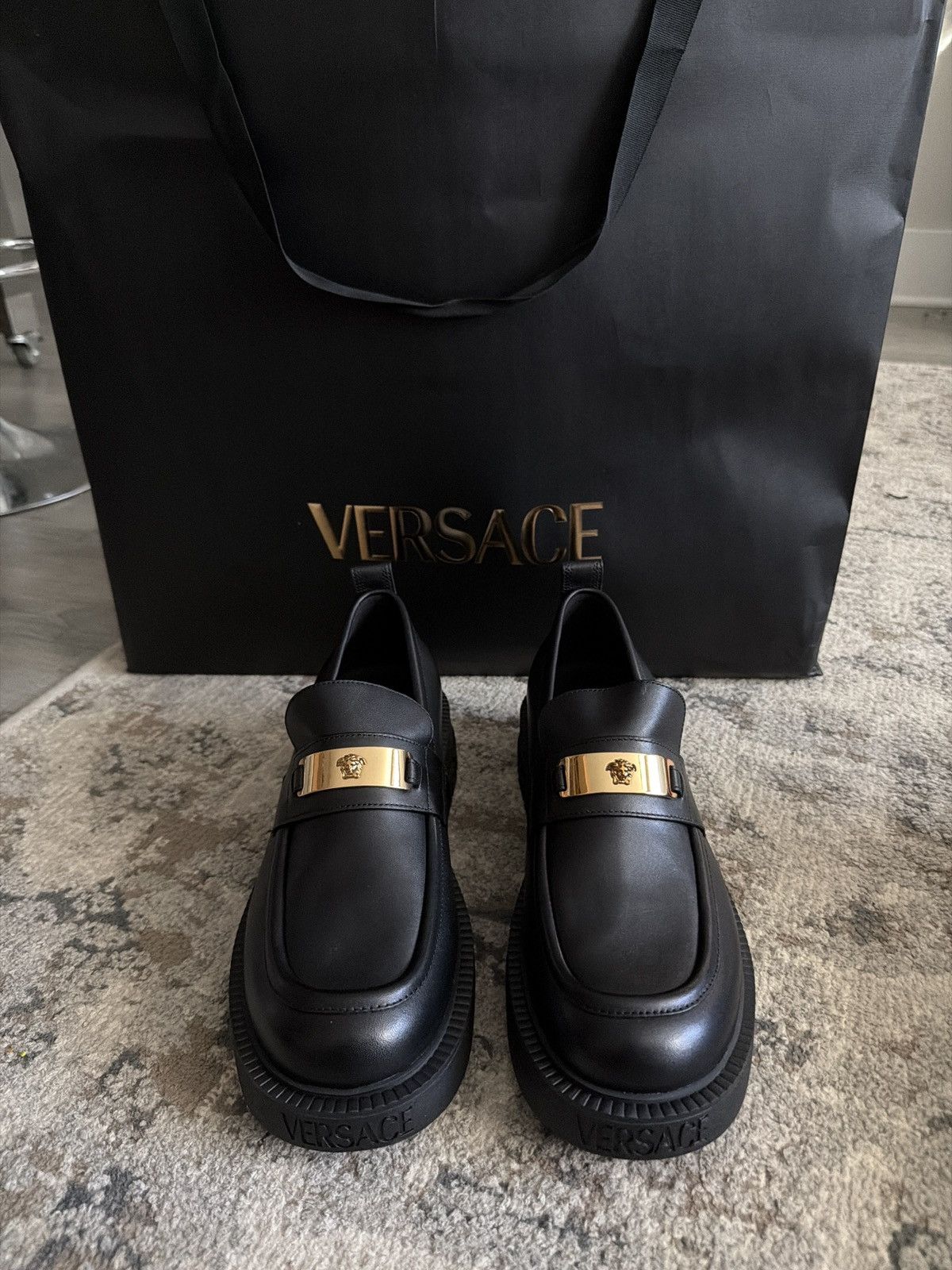 Versace Versace Medusa Leather Loafers Size US 12 / EU 45 - 4 Thumbnail
