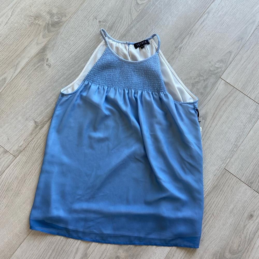 Designer 1 State Blue Classic Cute Blouse Tank Top Shirt Size S / US 4 / IT 40 - 1 Thumbnail