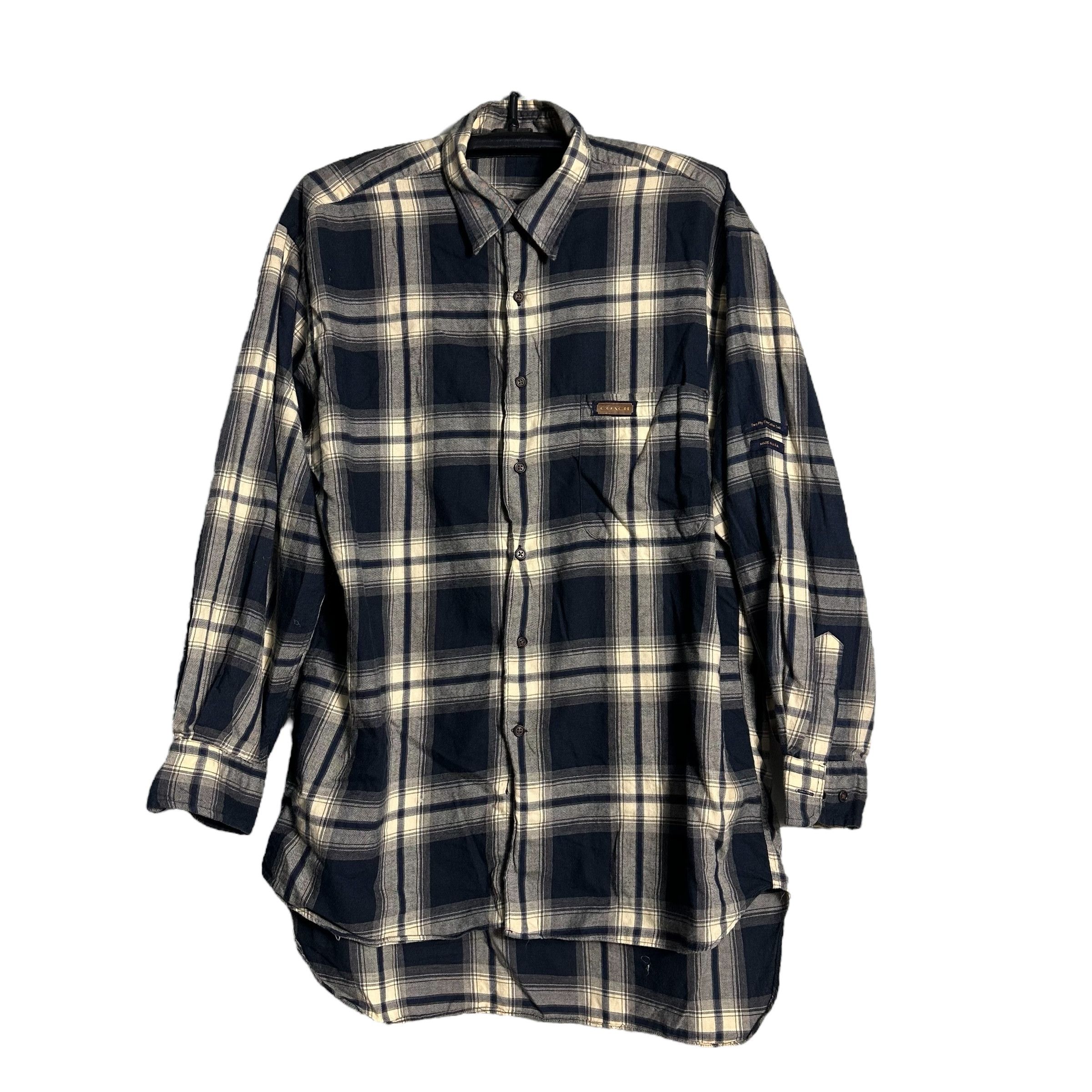 Coach 🔥RARE🔥Vintage Coach Two Ply Fine Cotton Twill Plaid Shirt Size US M / EU 48-50 / 2 - 1 Thumbnail