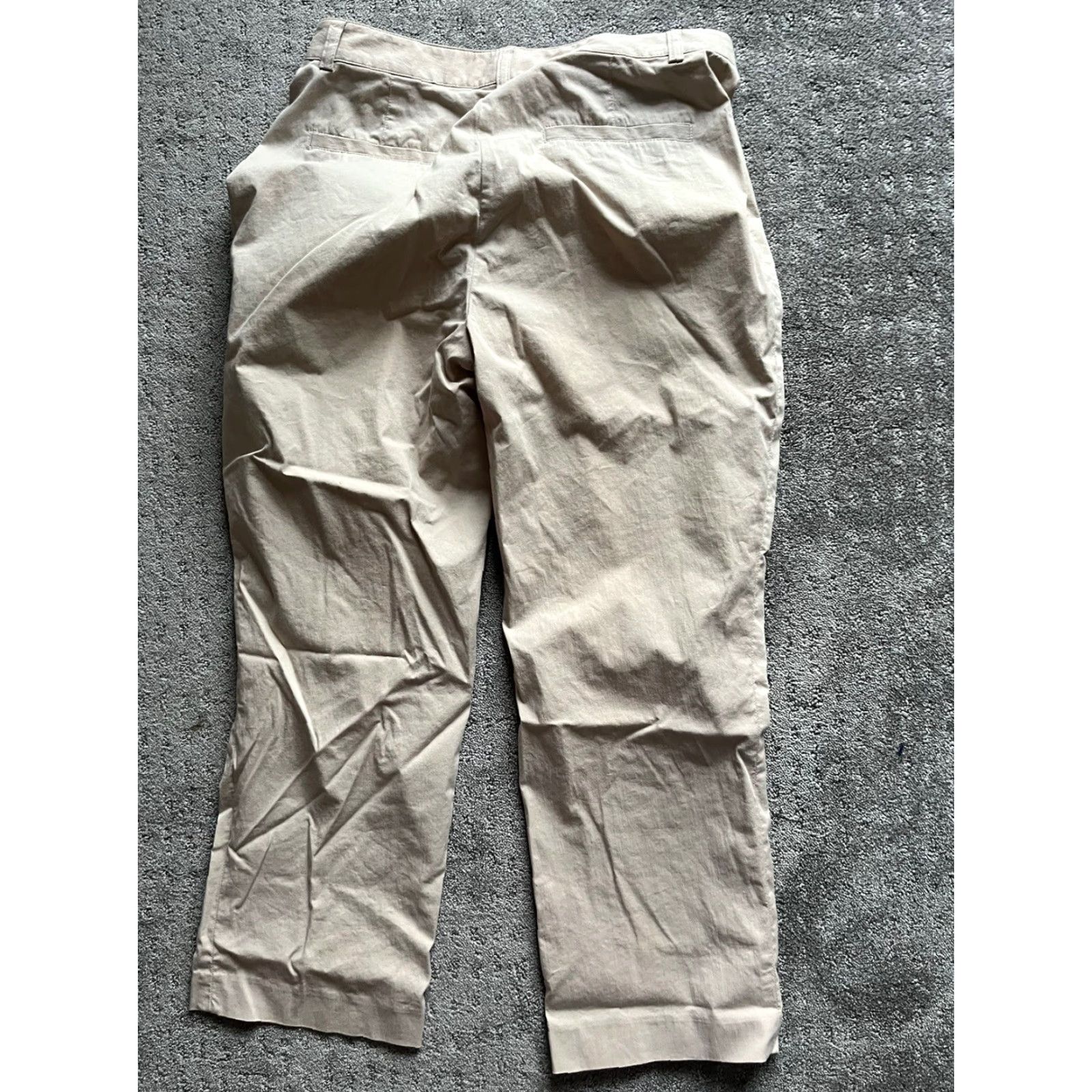 Banana Republic Banana Republic Factory Store Dress Pants Women Beige Khaki 8 Stretch Cropped 26in Inseam Size 30" / US 8 / IT 44 - 3 Thumbnail