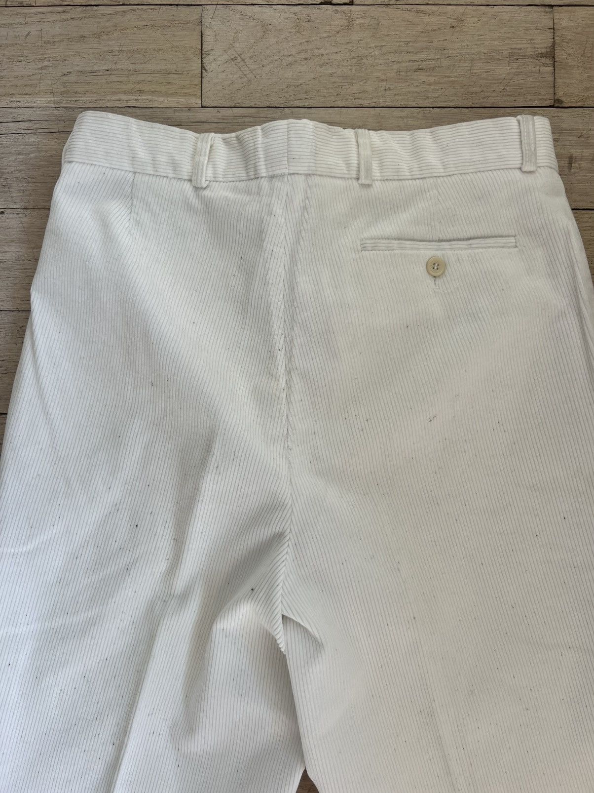 Editions M.R High Waist Pleated Corduroy Pants - White Size US 30 / EU 46 - 6 Thumbnail