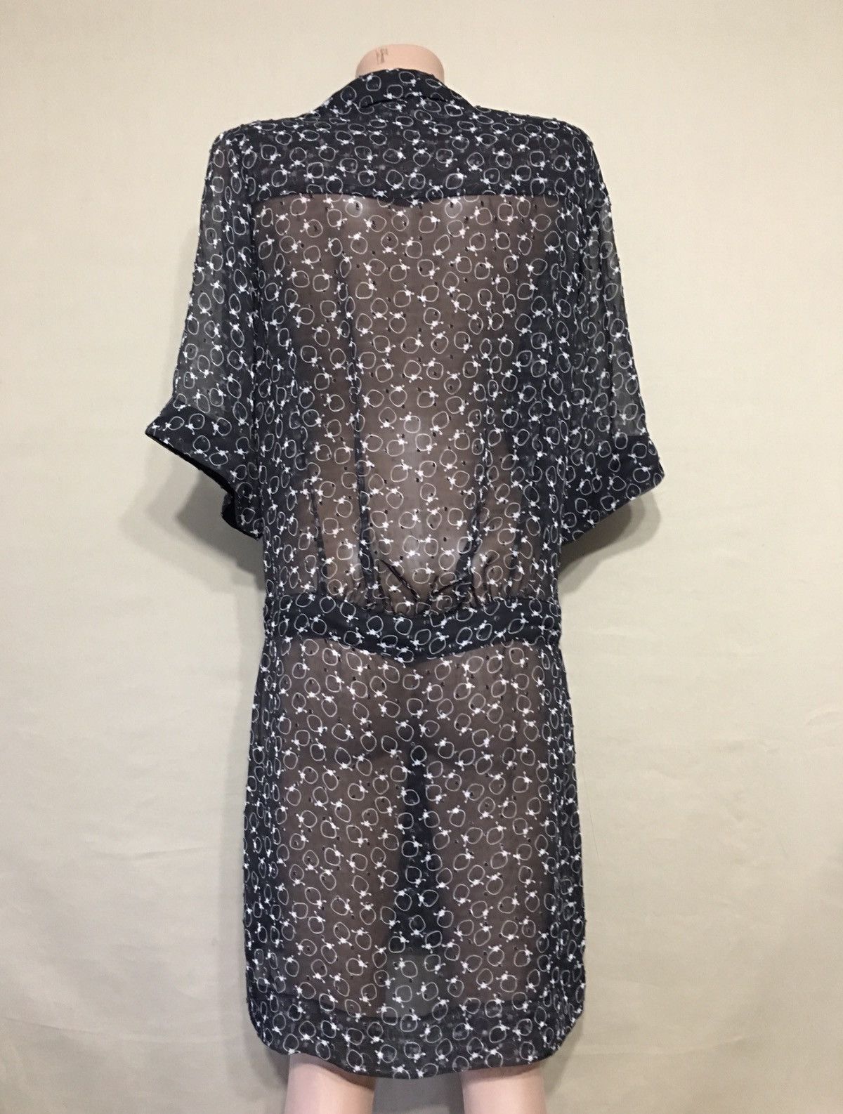 Chloe See by Chloe Black Chiffon Dress Strawberry Size EU34 US2 Size XS / US 0-2 / IT 36-38 - 5 Thumbnail