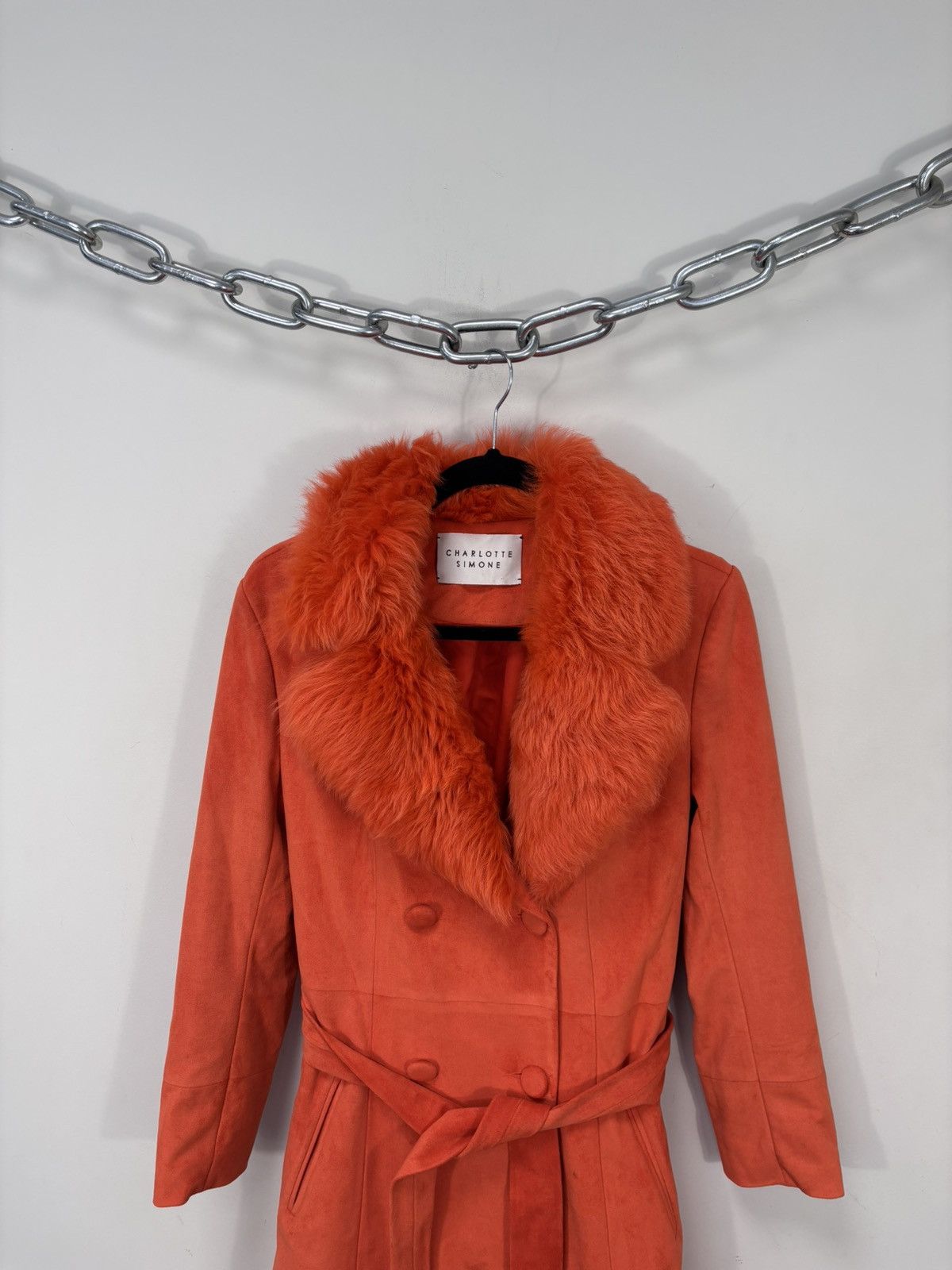Other Charlotte Simone Women’s Dyed Faux Suede Fur Long Coat Size M / US 6-8 / IT 42-44 - 4 Thumbnail