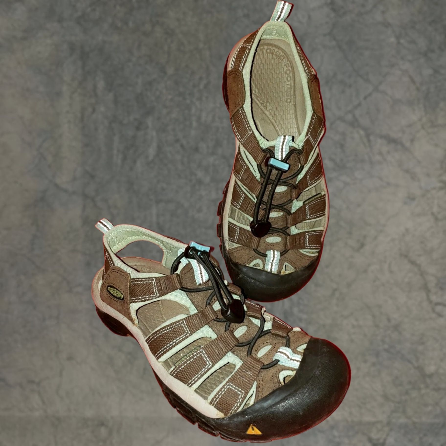 KEEN KEEN Newport H2 Sport Sandals Women's 7.5M 38EU Brown Suede Mint Green Size US 8 / IT 38 - 1 Thumbnail