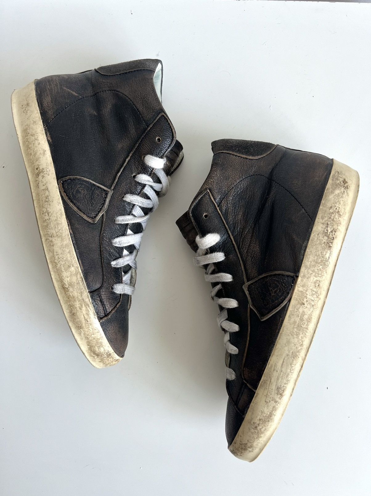 Golden Goose × Philippe Model Philipe Model Paris PRSX Mid Brown Distressed Sneakers Size US 7.5 / EU 40-41 - 8 Thumbnail
