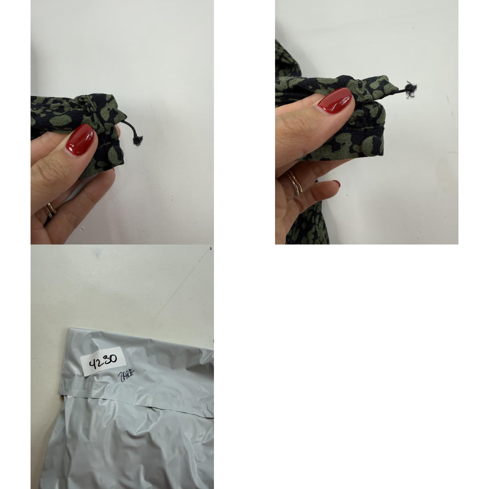 Zara Zara Dress Womens Small Green Animal Print Long Sleeve V-Neck Ruffle Swing Mini Size S / US 4 / IT 40 - 9 Thumbnail