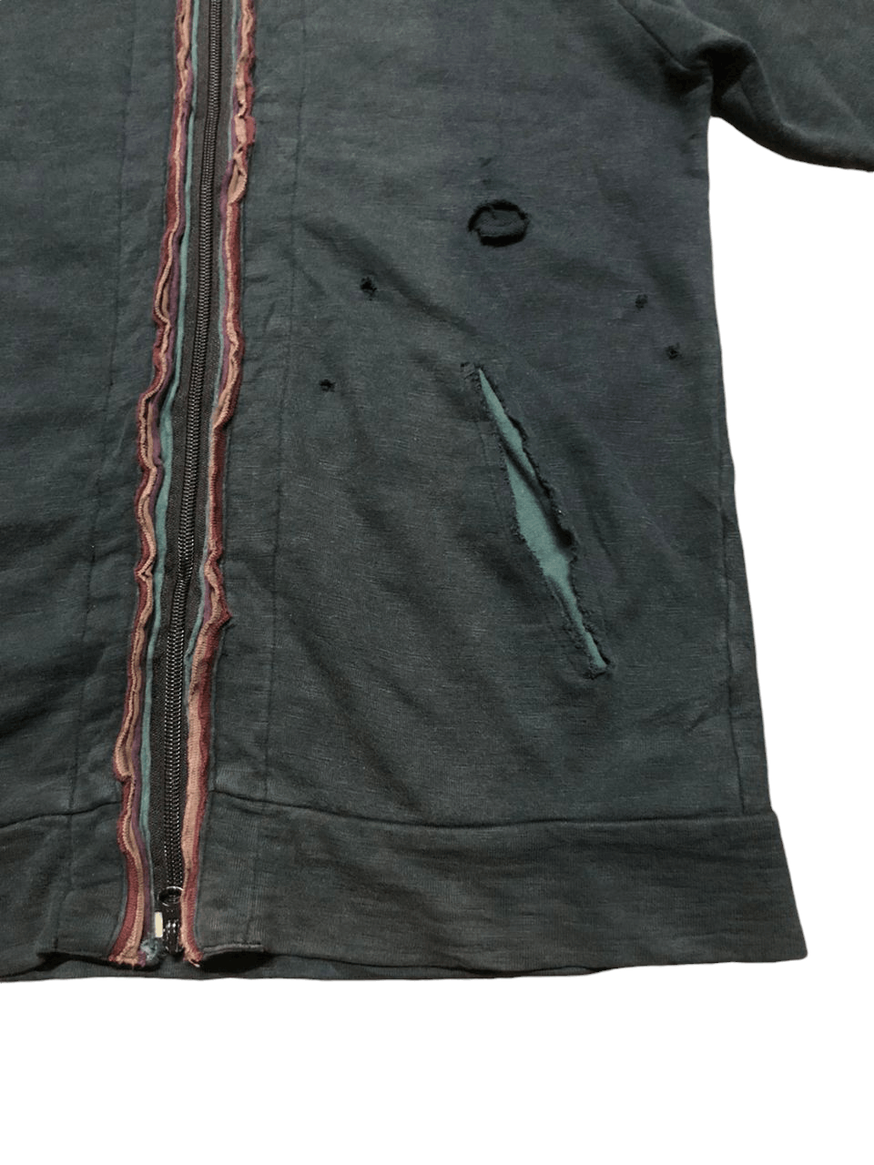PPFM Vintage PPFM Distressed Sunfaded Sweater Zipper Size US M / EU 48-50 / 2 - 7 Thumbnail