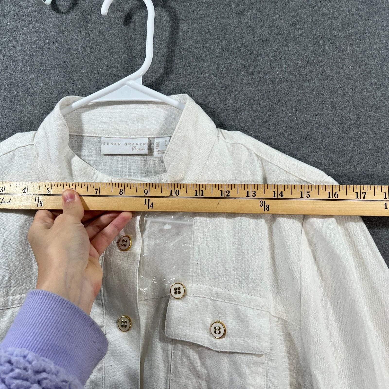 Other GRAVER Susan Graver Pure Linen Blend Jacket Size M / US 6-8 / IT 42-44 - 7 Thumbnail