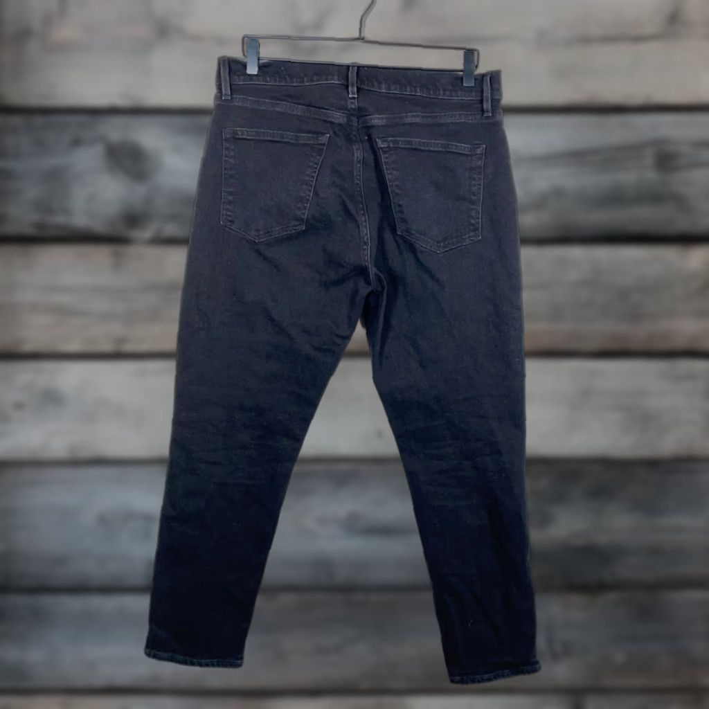 Denime Flint & Tinder Jeans Tapered Men's 33 x 30 Black Denim Stretch USA Made Regular Mid Rise 5-Pocket Grunge 90s Vintage No Size US 34 / EU 50 - 1 Thumbnail