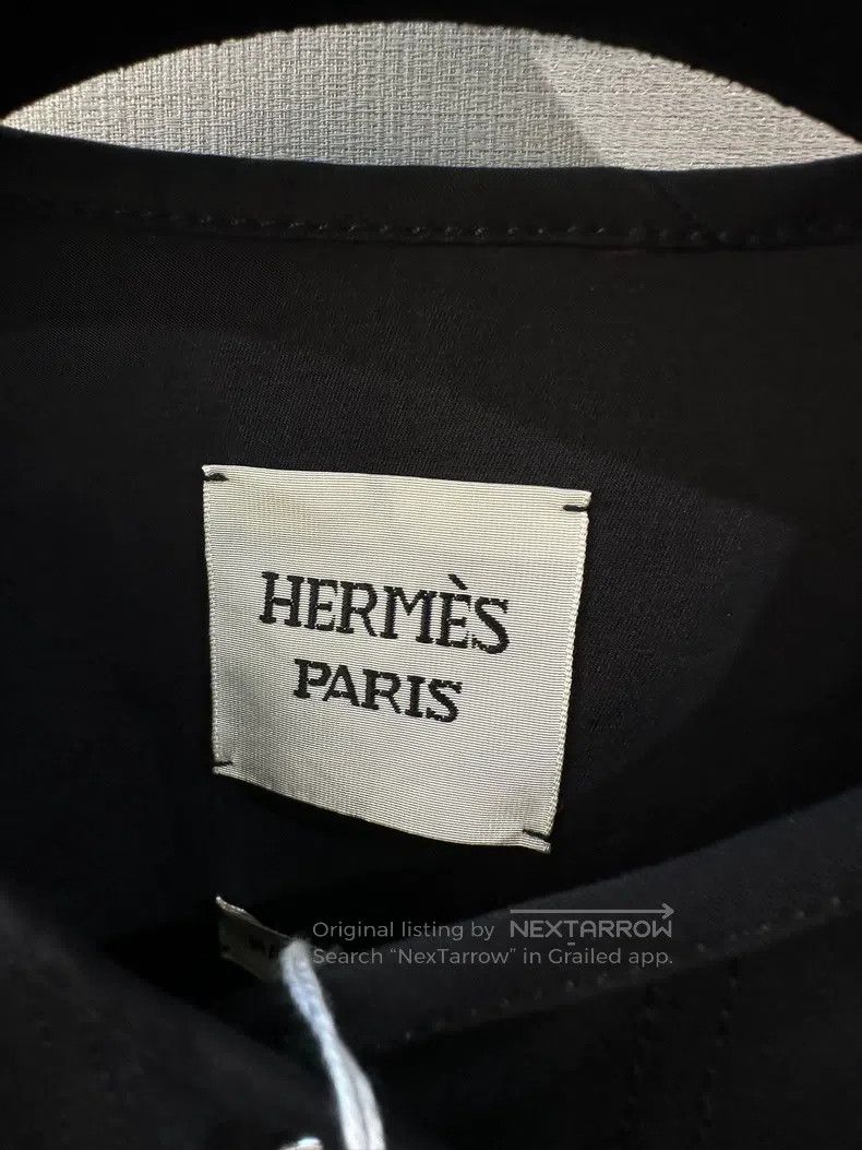 Hermes Hermes Solid Stretch Cotton Twill Long Sleeve Jacket Size XS / US 0-2 / IT 36-38 - 2 Thumbnail