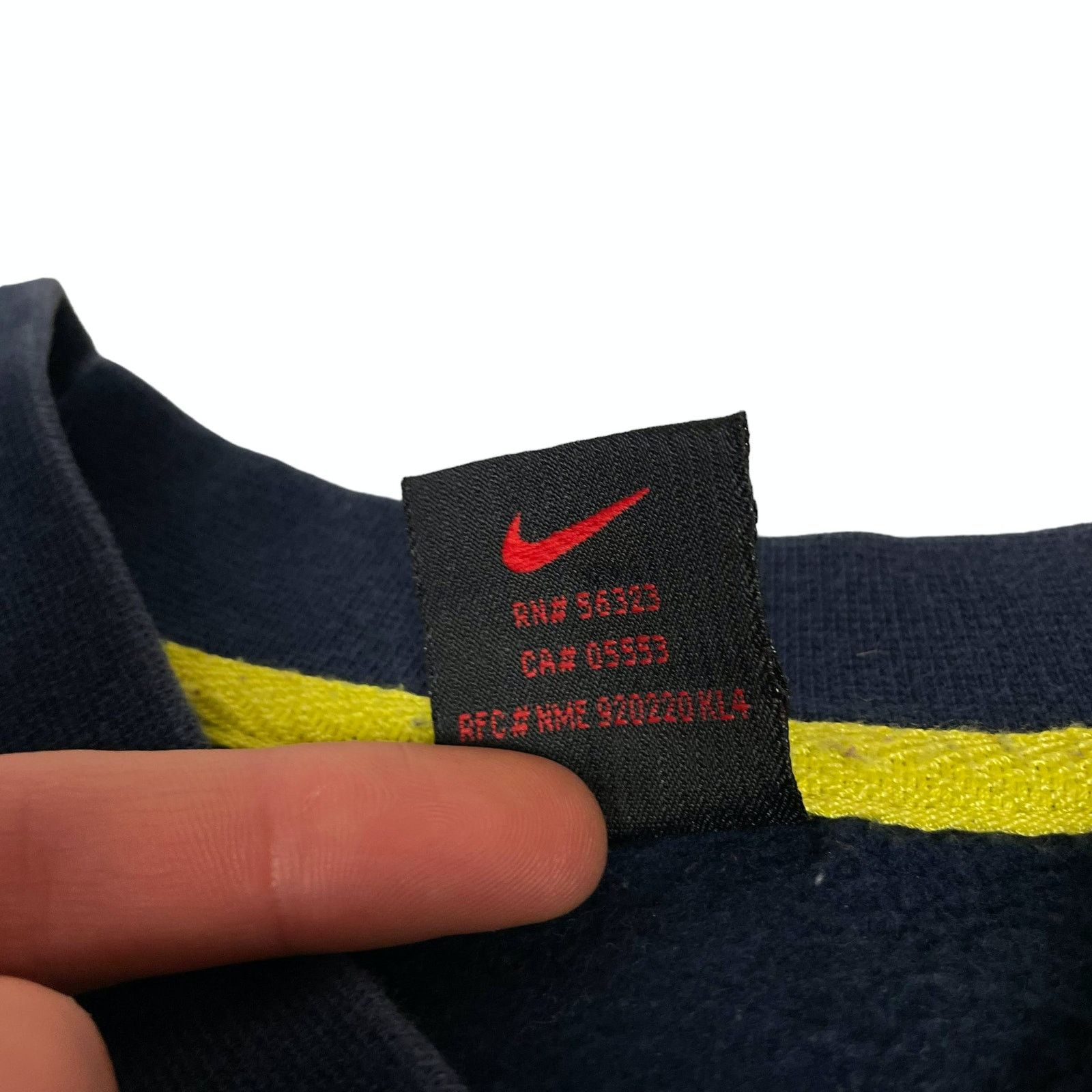 Nike × Vintage Nike Men's Blue Cotton Spellout Pullover Sweatshirt Large Size US L / EU 52-54 / 3 - 9 Thumbnail