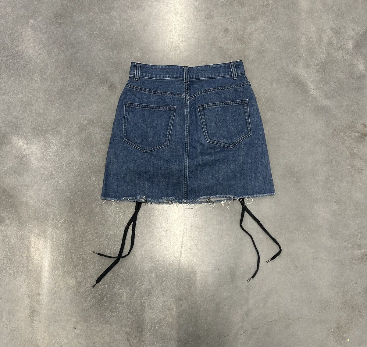 Other Women’s denim mini skirt with lace up sides Size 32" / US 10 / IT 46 - 2 Thumbnail