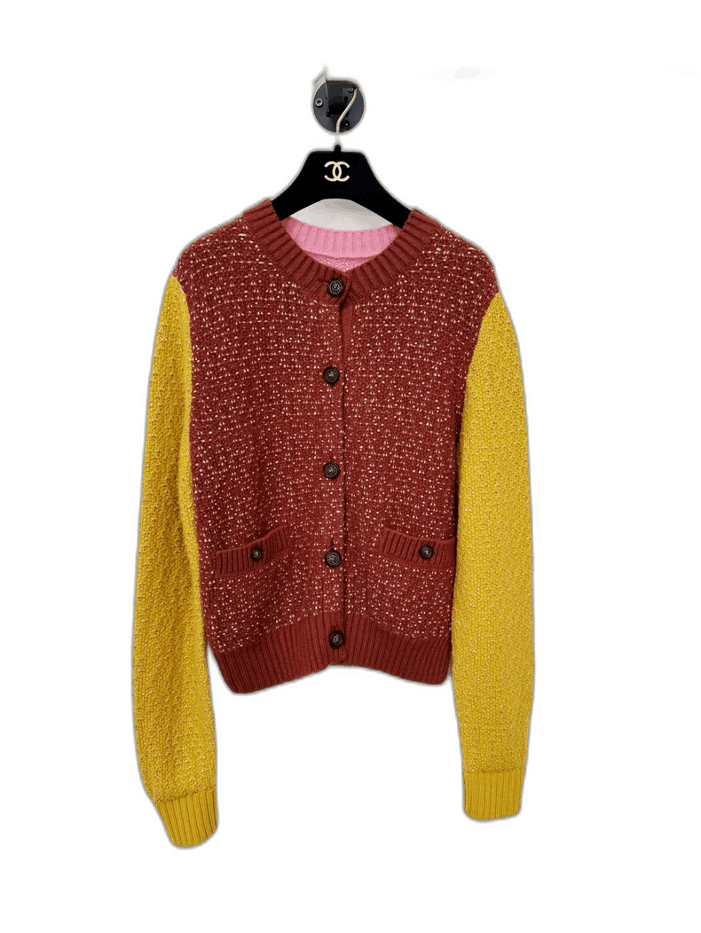 Chanel Chanel Colorblock Cashmere Cardigan for Women -2505 Size XXS / US 00 / IT 34 - 1 Thumbnail