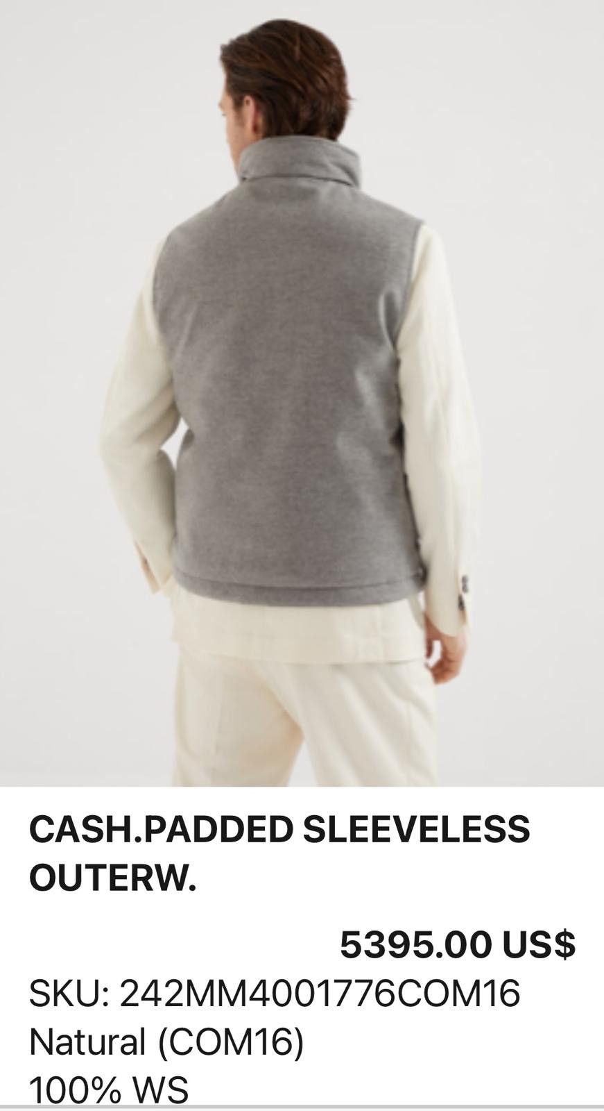 Brunello Cucinelli o1w1db10226 Cashmere Vest in Light Grey Size US M / EU 48-50 / 2 - 3 Thumbnail
