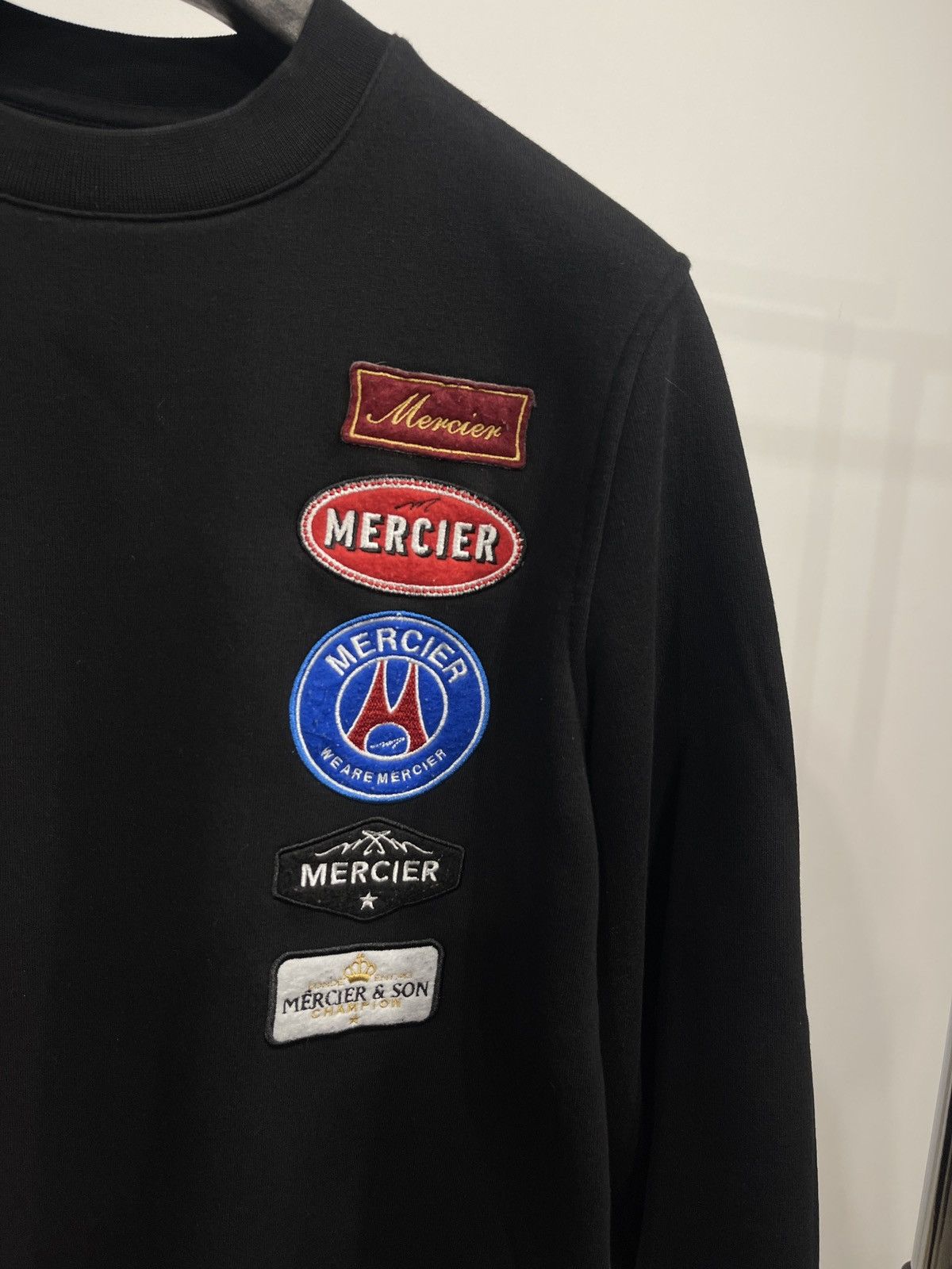 Vintage Vintage Mercier black sweater sweatshirt with logo Size US M / EU 48-50 / 2 - 3 Thumbnail