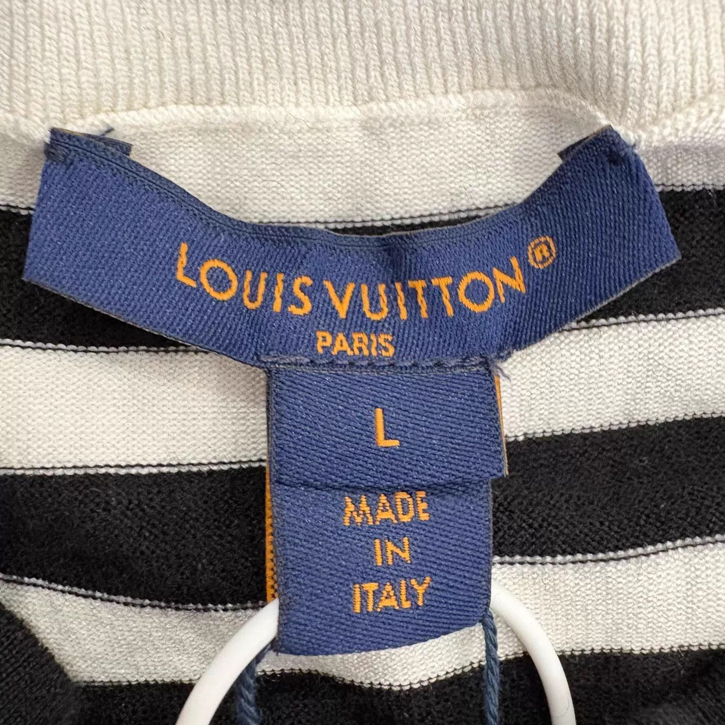 Louis Vuitton LV B&W Stripe Crewneck Knit SS Tee L New Size L / US 10 / IT 46 - 3 Thumbnail
