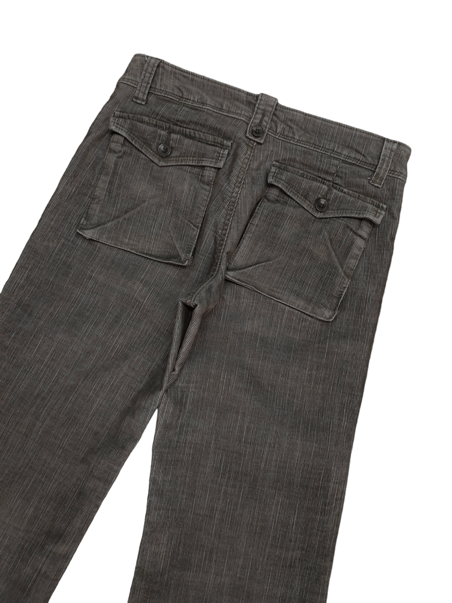 If Six Was Nine Flare Jeans Japan Corduroy Denim Bush Pants Bootcut Y2k Size US 31 - 14 Thumbnail