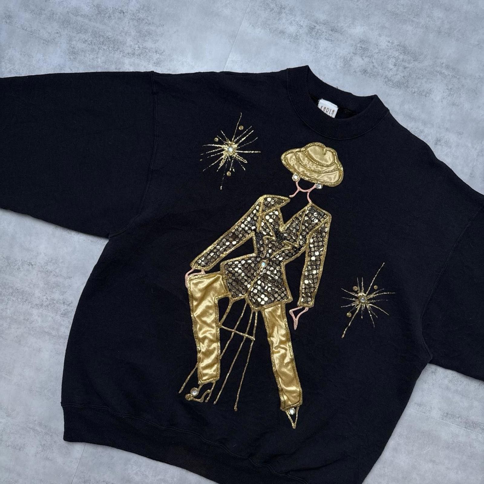 Other Y2K Karla Marie 00s Black Sweatshirt Size ONE SIZE - 4 Thumbnail