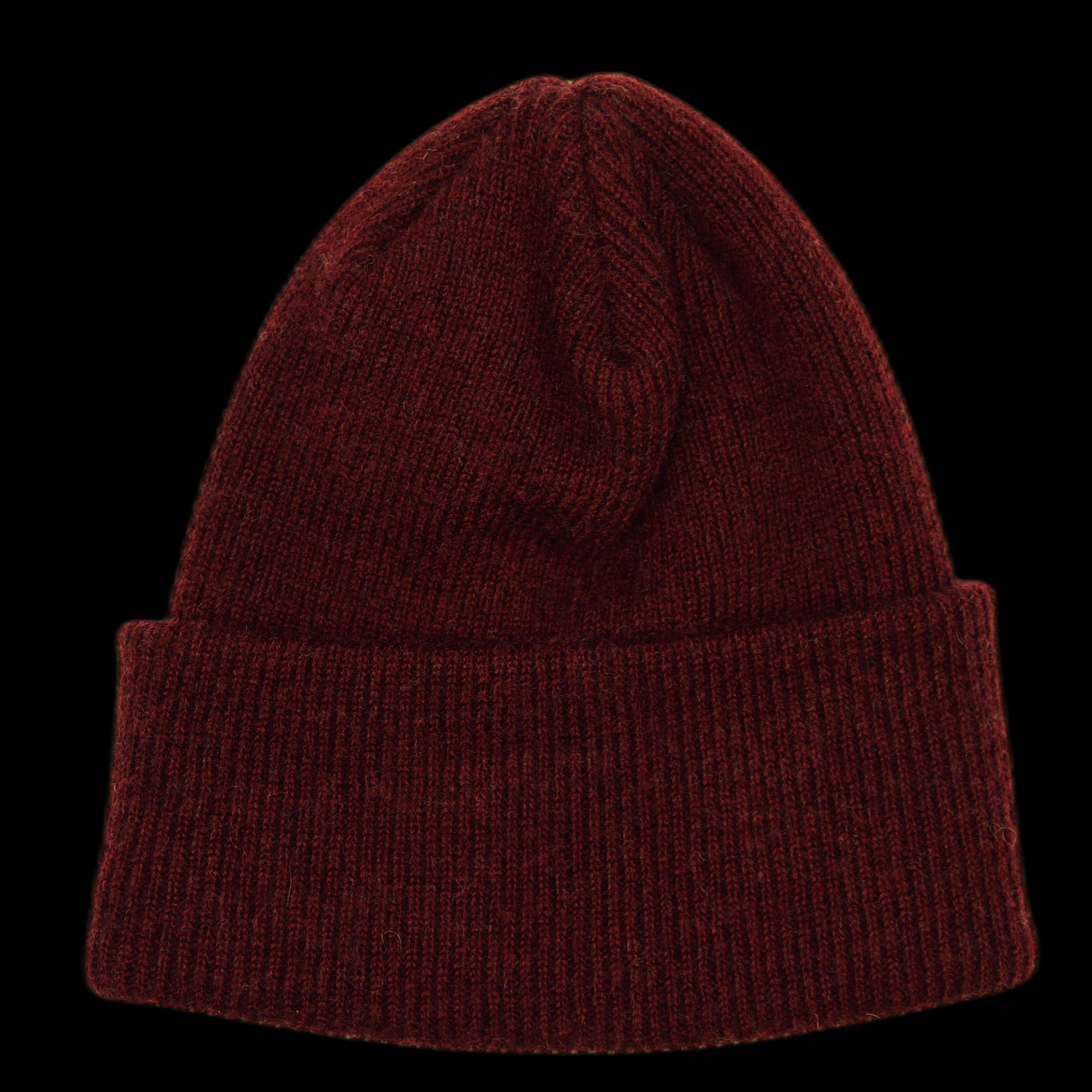 Other 50% recycled Cashmere 50% Merino wool Beanie Burgundy Size ONE SIZE - 2 Thumbnail