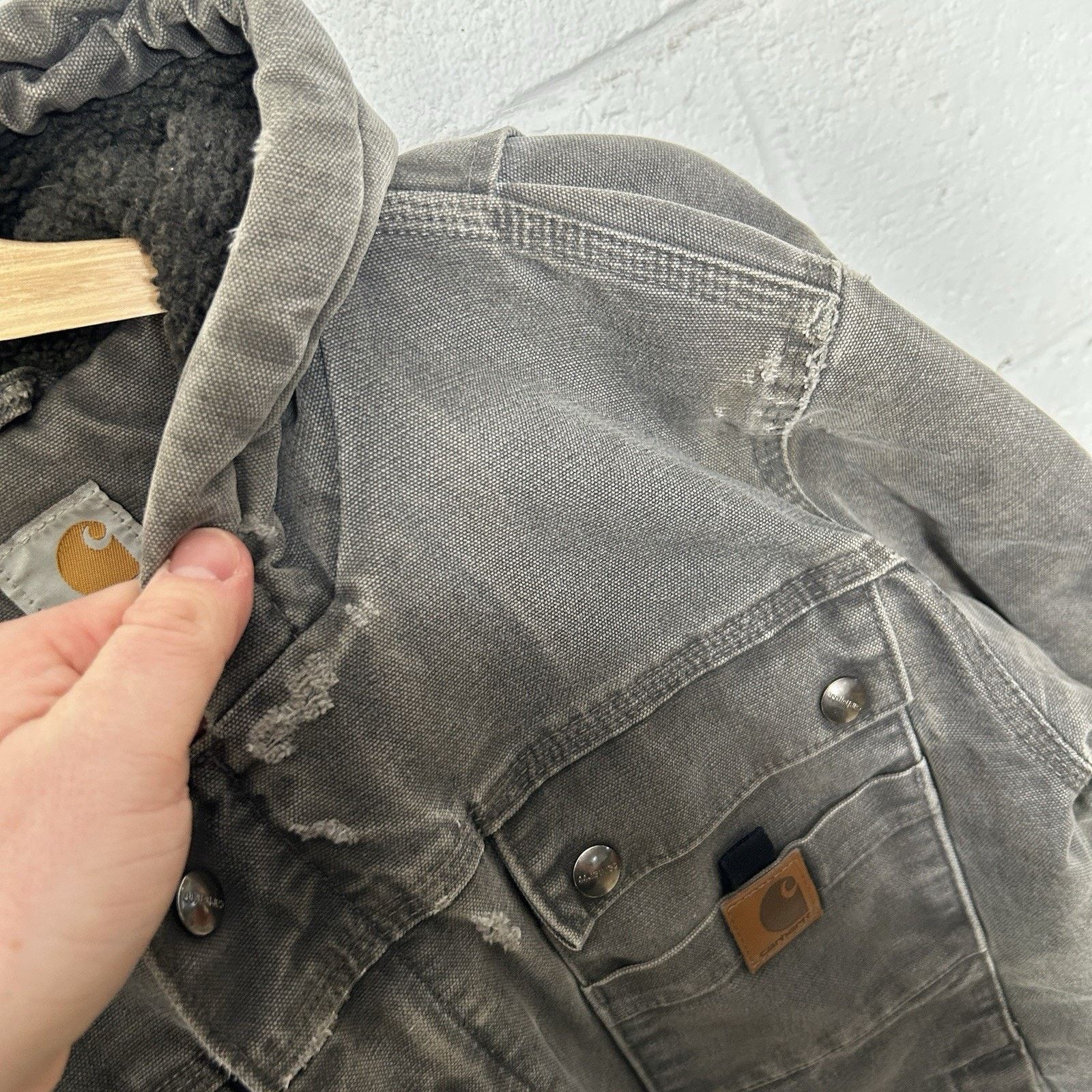Carhartt Carhartt Sherpa-Lined Bartlett Hooded Jacket “Gravel Grey” Size US S / EU 44-46 / 1 - 14 Thumbnail