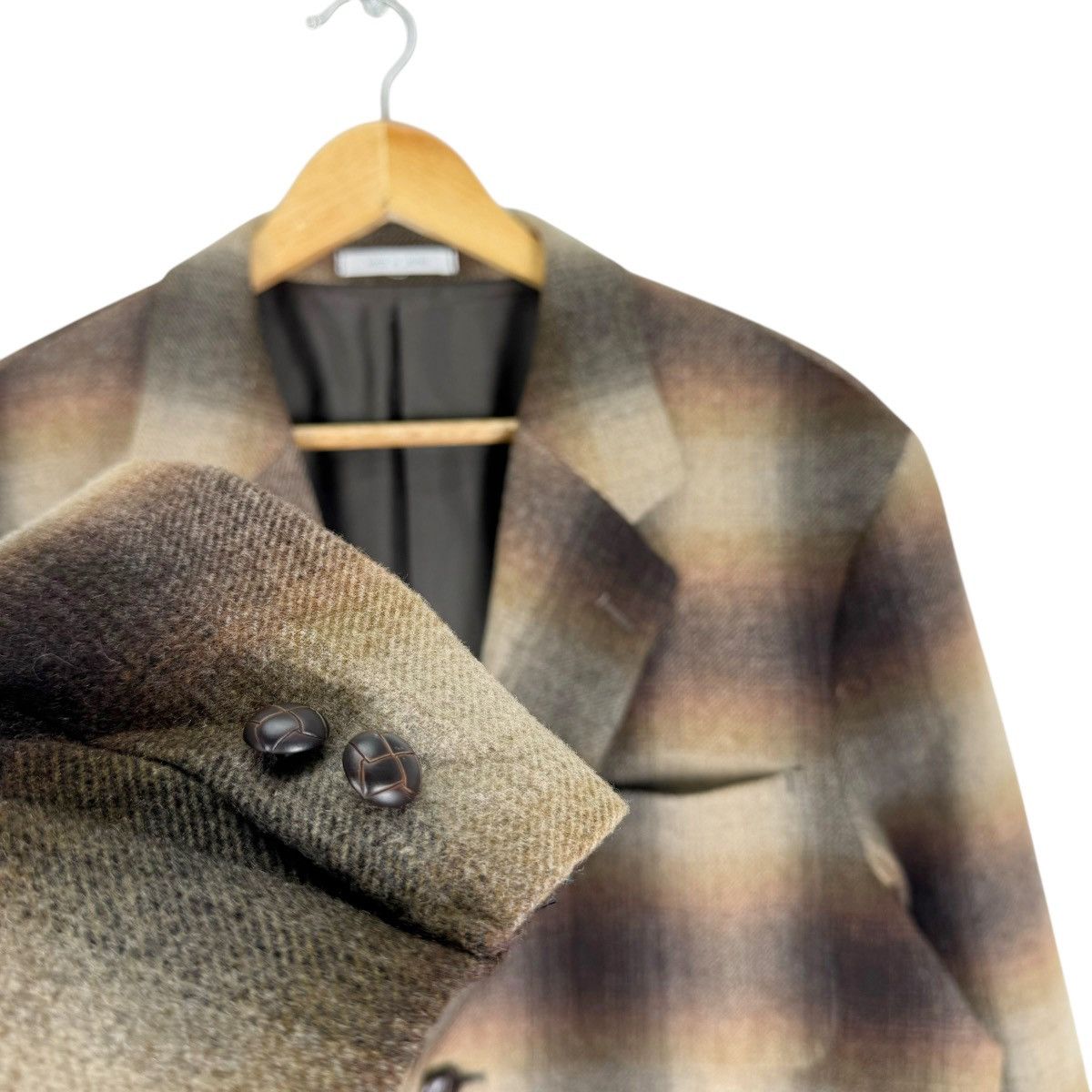 Japanese Brand ❄️INTERMEZZO JAPAN SHADOW PLAIDS BLAZER COAT Size US L / EU 52-54 / 3 - 5 Thumbnail